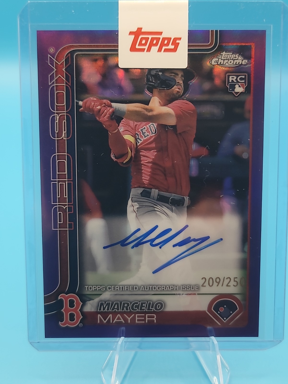 2025 Topps Chrome Update – Marcelo Mayer Purple Speckle Auto /299