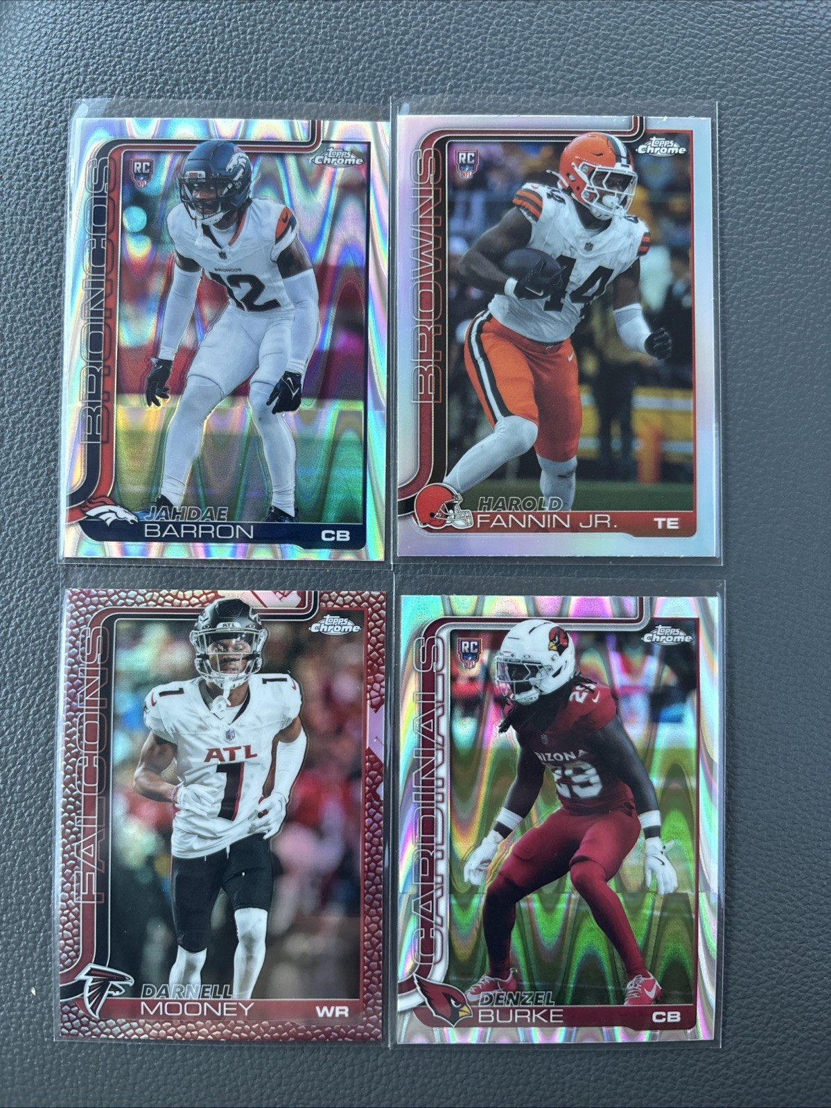 2025 Topps Chrome NFL Football Refractor 8 Card Lot Rookies And Vets