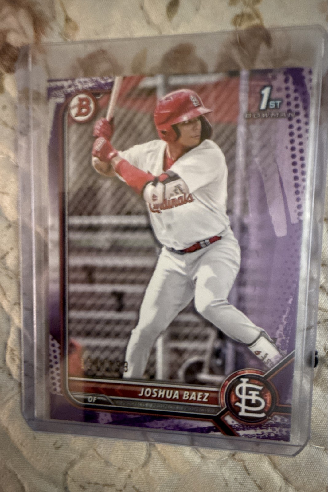 2022 Bowman – Prospects Joshua Baez #BP-112 Purple Pattern Border /199 (RC)