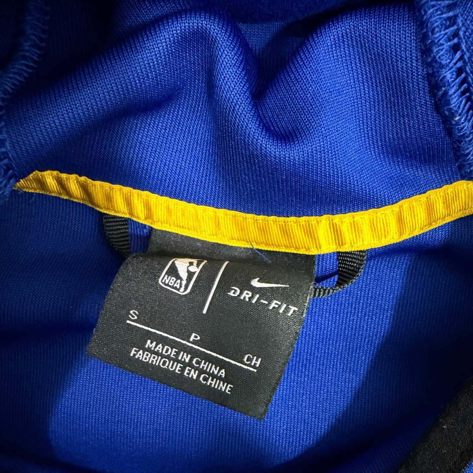 Nike NBA Golden State Warriors Spotlight Hoodie Small Blue Yellow 940961-495