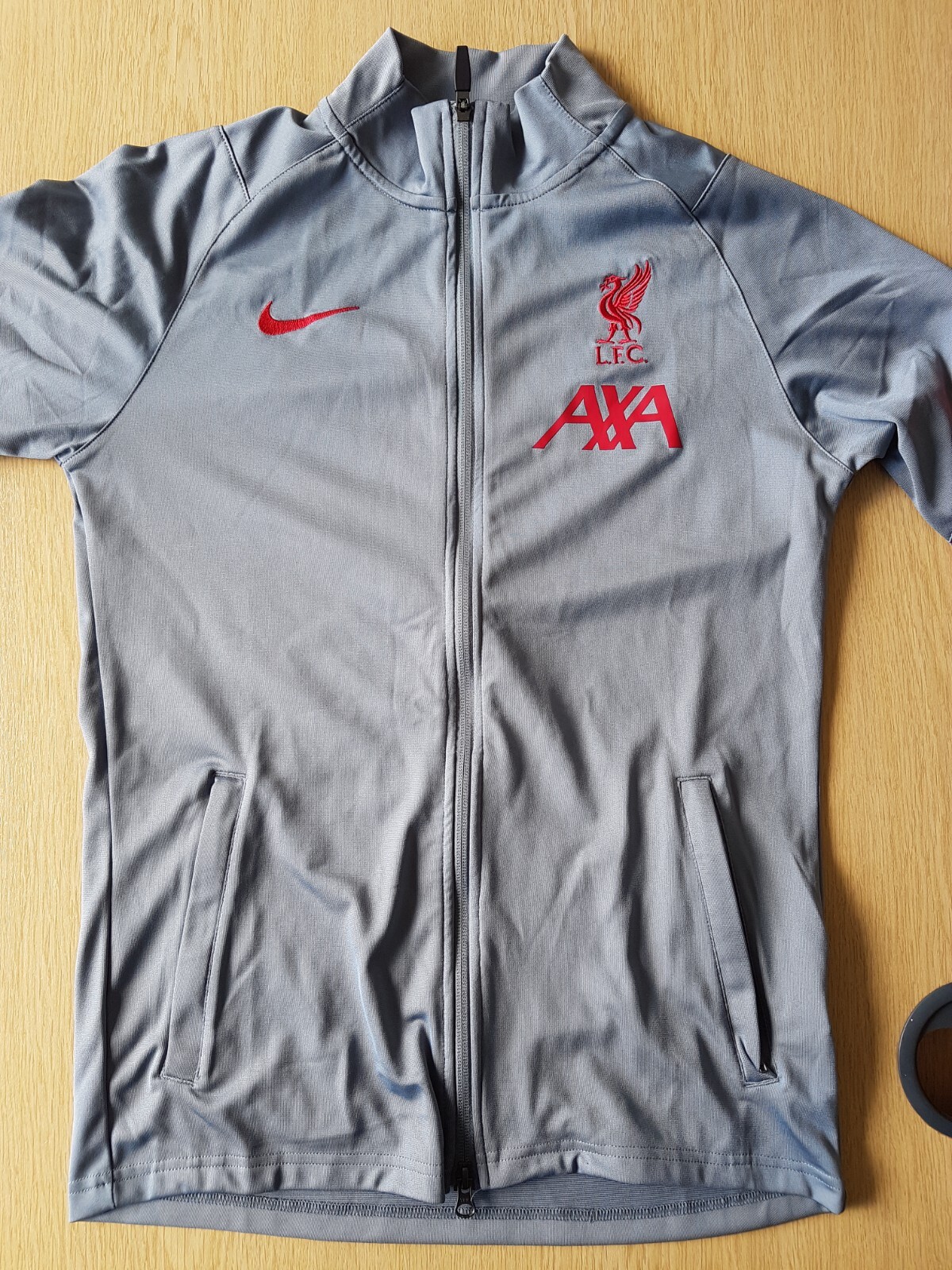 Liverpool Track Top Jacket. Small Adults. Official Nike. Grey Football S.