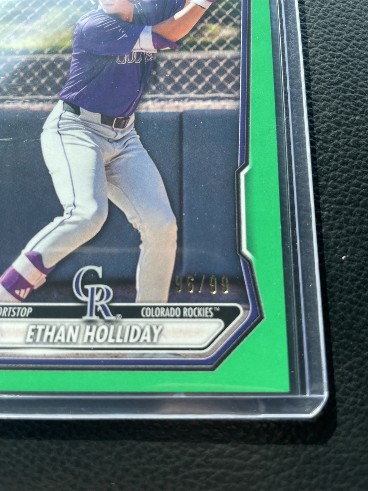 Ethan Holliday 2026 Bowman 1st Bowman Paper Green /99 BP-1Colorado Rockies SS