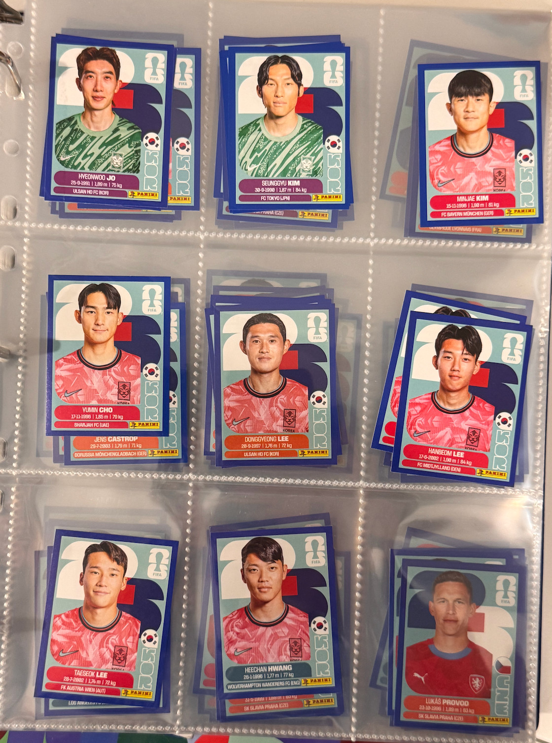 2026 Panini FIFA World Cup Sticker Blue Parallel Complete Lot FWC Group A B C