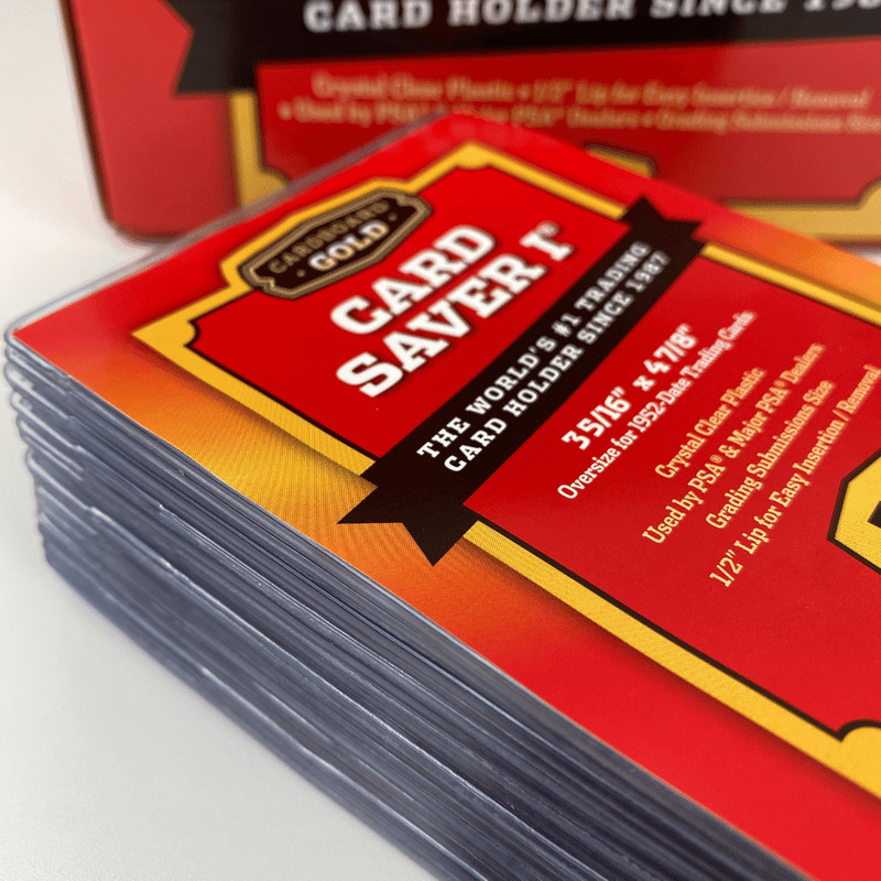 1 SEALED BOX (200) CARD SAVER 1 SEMI RIGID CARD HOLDERS