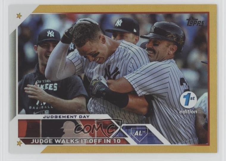 2023 Topps Series 1 1st Edition Gold Foil Aaron Judge Checklist #245 0a6