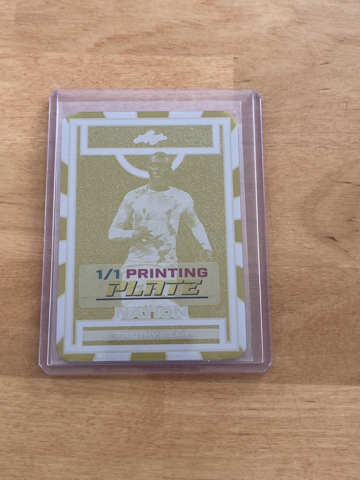 Timothy Weah 2025 Leaf Football Nation 1/1 Printing Plate