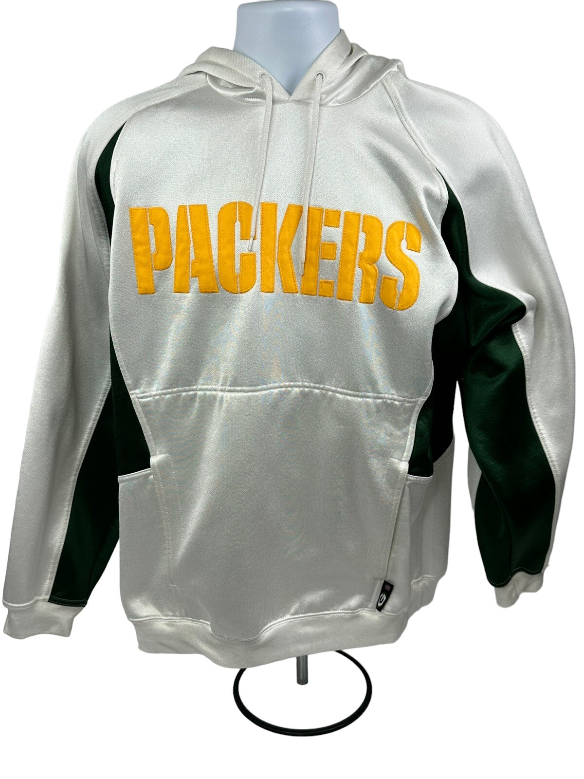 Green Bay Packers Hoodie Mens Medium Multicolor Reebok Stitched Sweatshirt