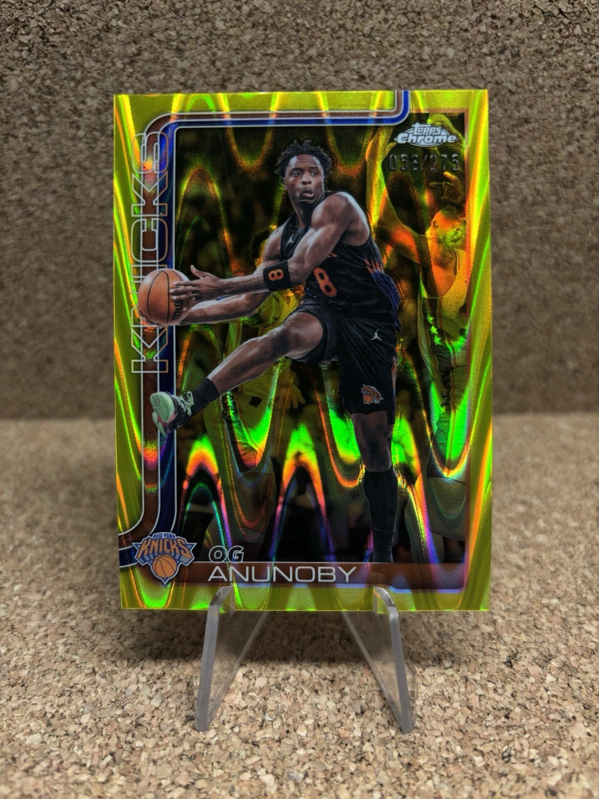 2025-26 Topps Chrome Update OG Anunoby Knicks Gold Parallel #43 042/275 NBA🔥