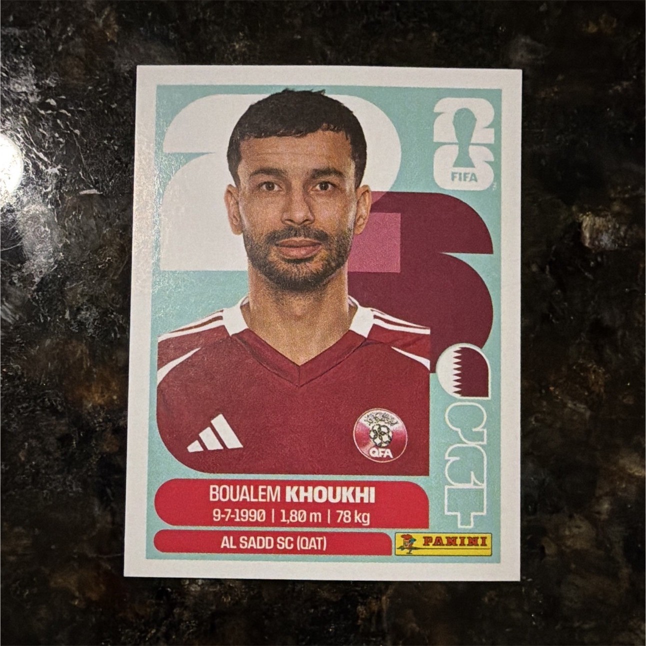 Panini FIFA World Cup 2026 Boualem Khoukhi QAT 6 Al Sadd SC Sticker Card