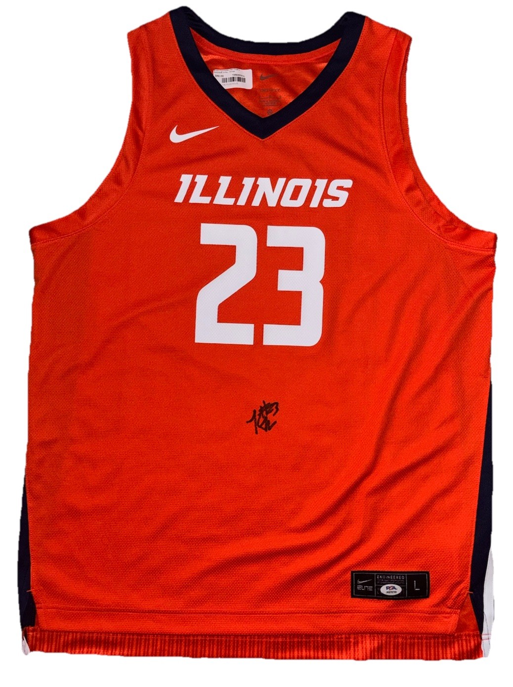 KEATON WAGLER PSA/DNA SIGNED AUTOGRAPHED NIKE ILLINOIS FIGHTING ILLINI JERSEY