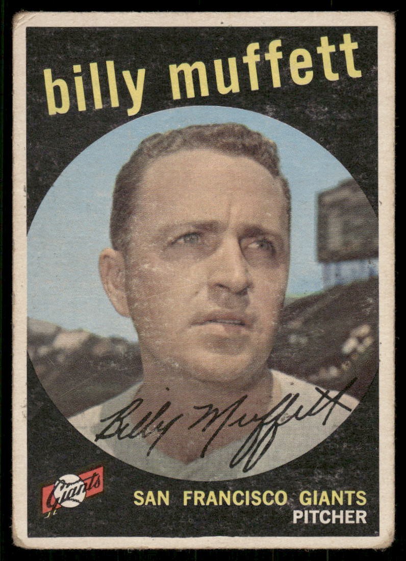 1959 Topps Billy Muffett : White/lighter back #241 San Francisco Giants
