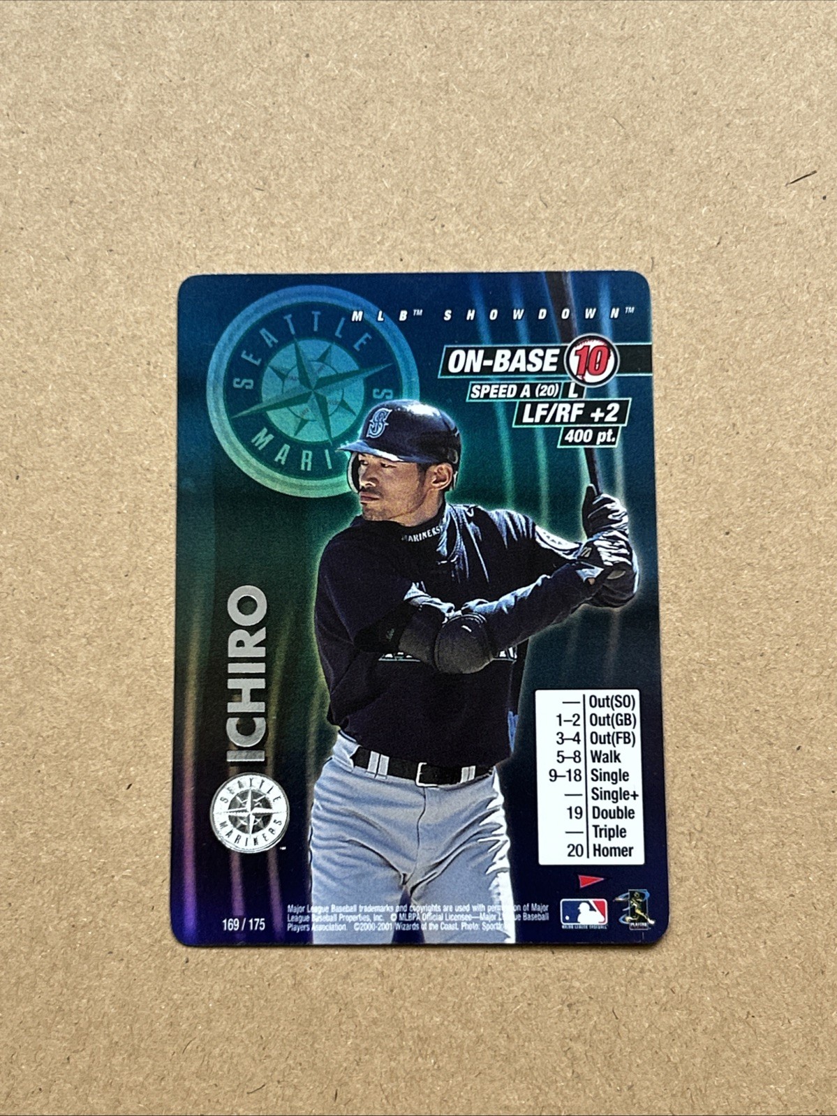 2001 MLB Showdown Pennant Run Ichiro Suzuki FOIL Rookie RC #169 Mariners WOTC