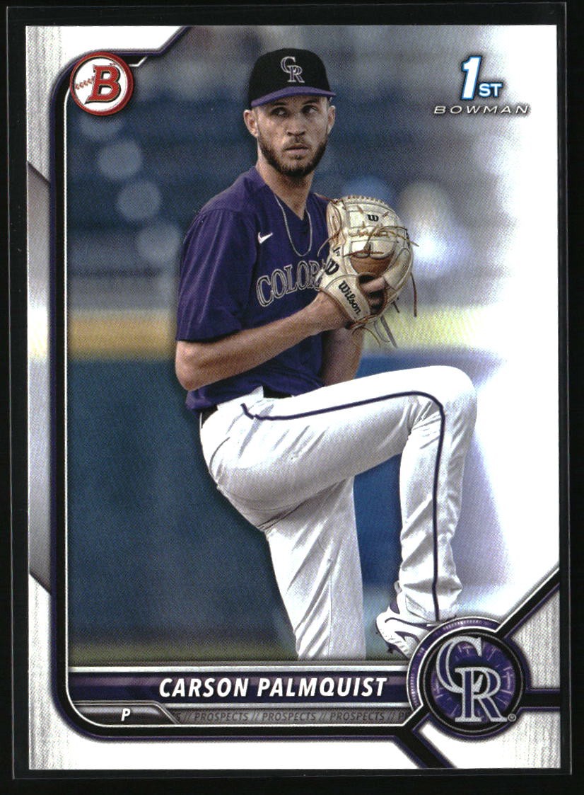 2022 Bowman Draft Carson Palmquist #BD-31 Colorado Rockies