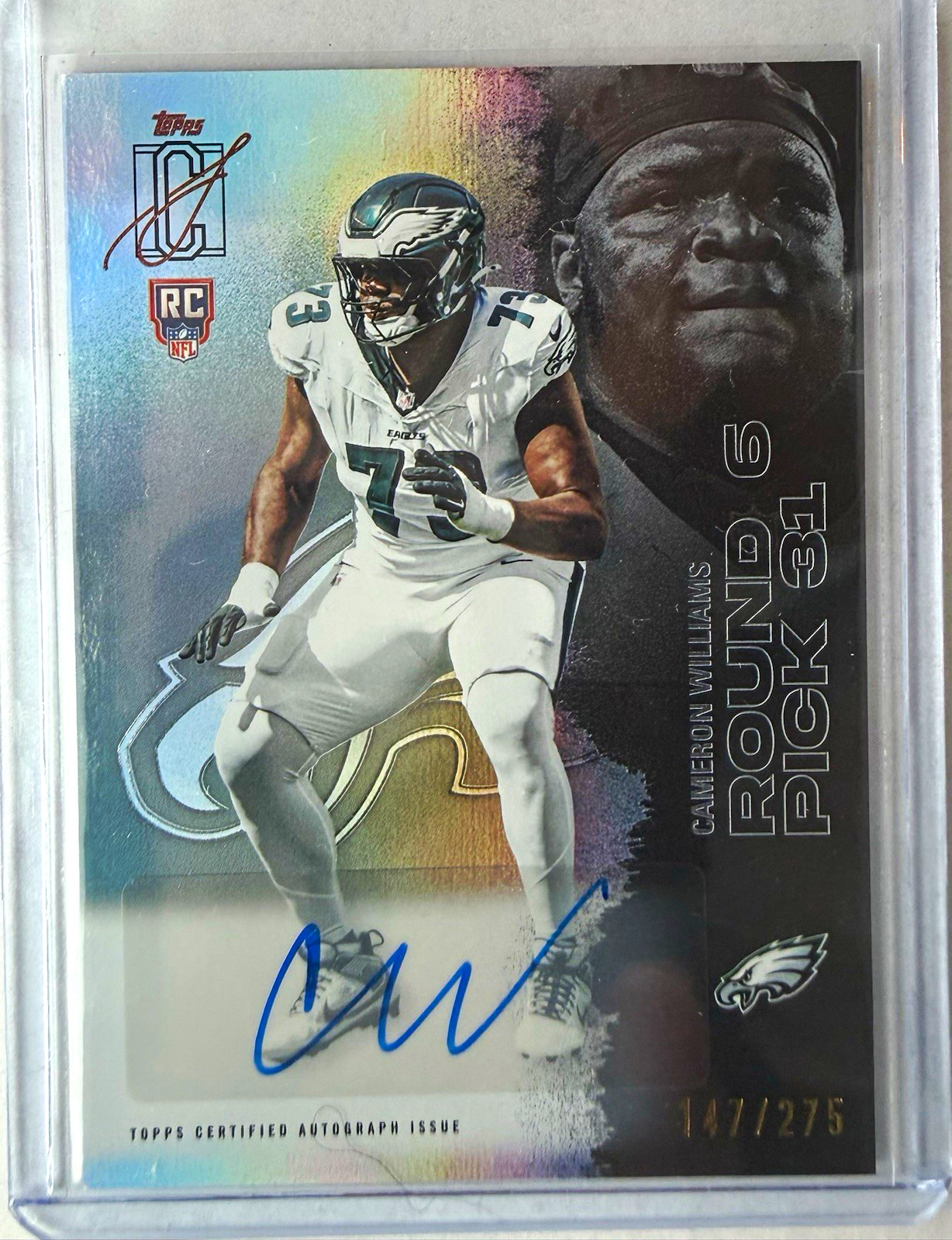 Topps 2025 Signature Class Cameron Williams Eagles RC Auto #203 147/275