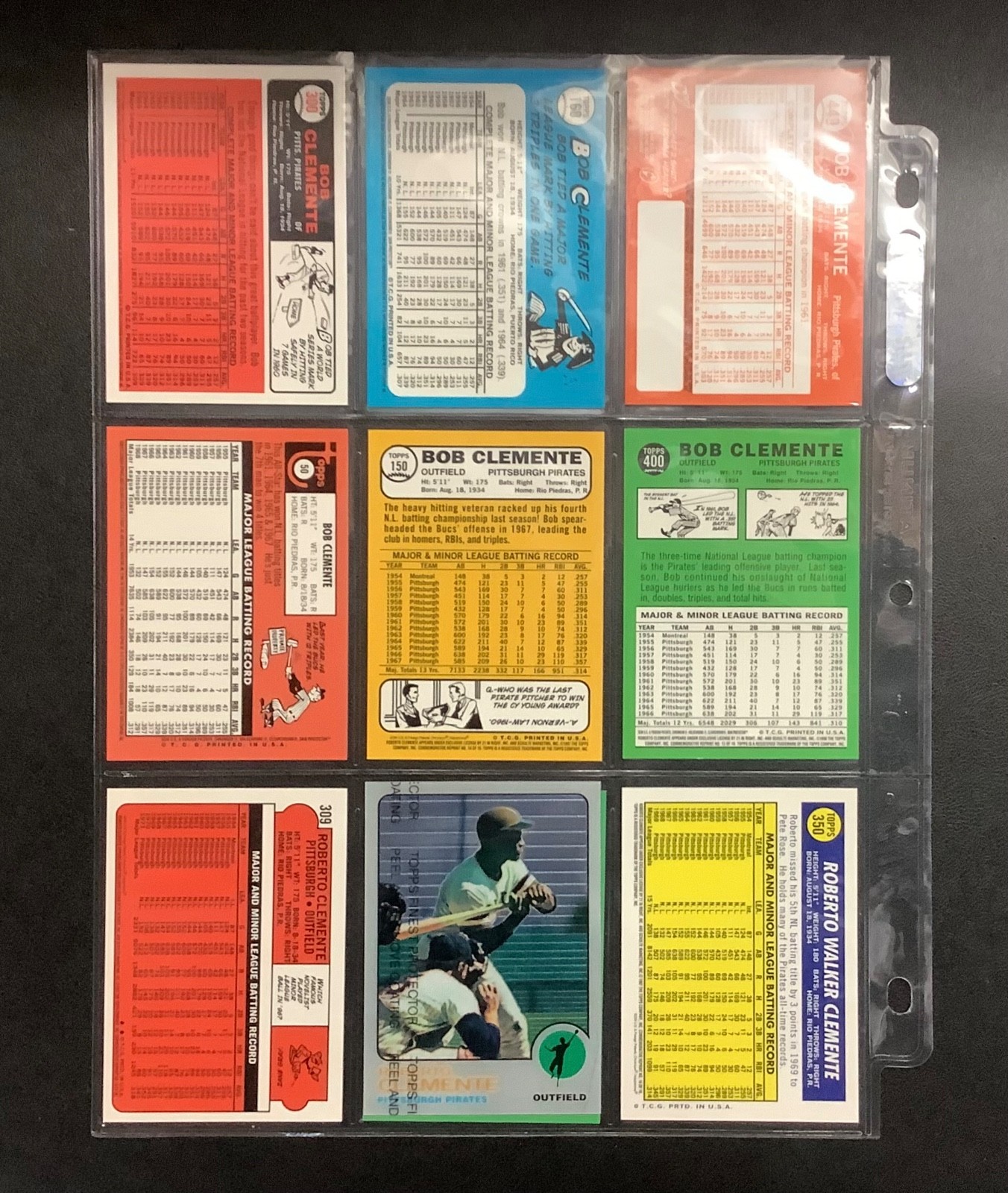 1998 Topps Roberto Clemente Finest Complete Set with Protective Coat 19 Cards MT