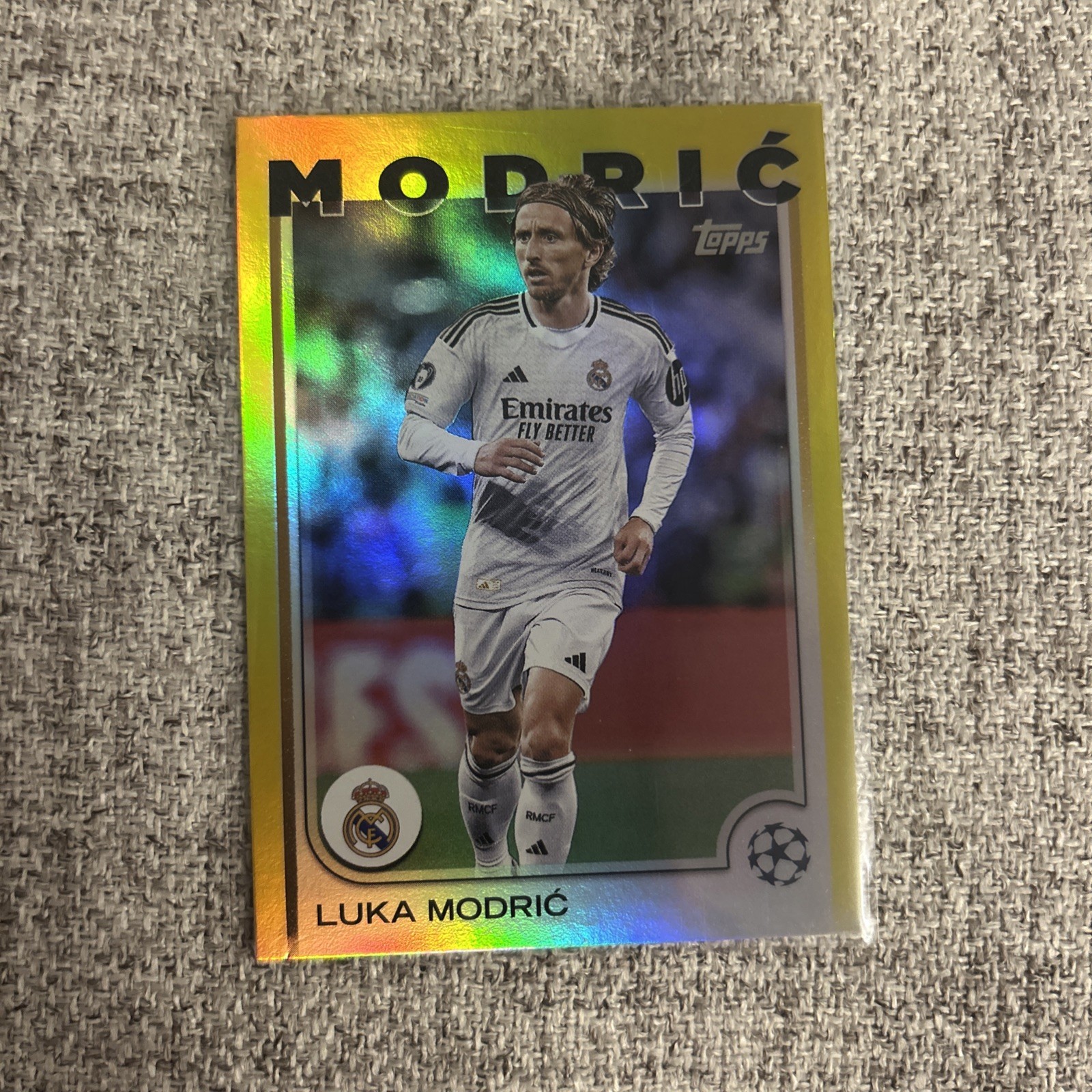 2025 Topps UEFA Luka Modric Yellow Holo Foil /175#DG
