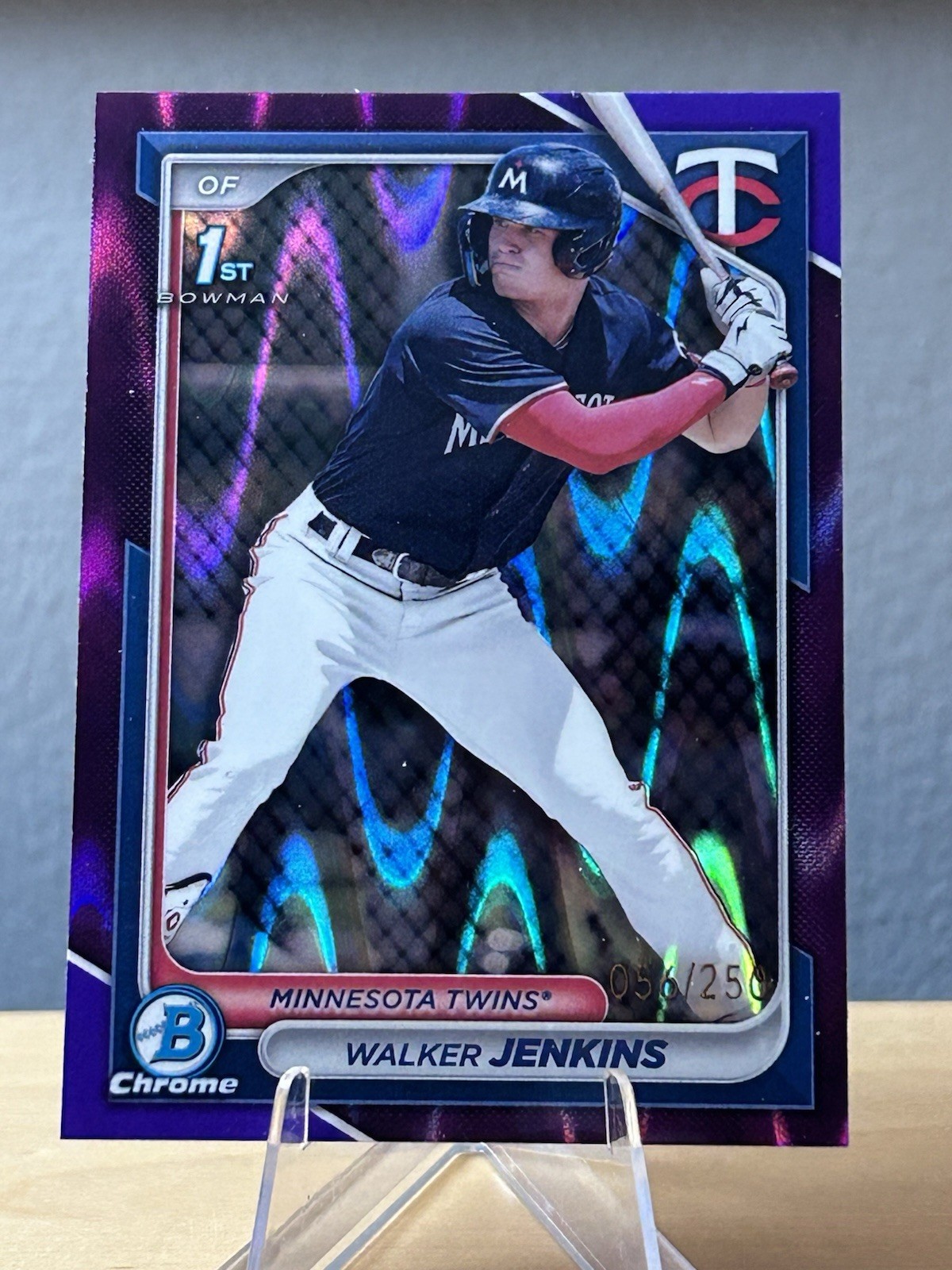 2024 Bowman Walker Jenkins #BCP-43 Chrome Purple RayWave Refractor /250