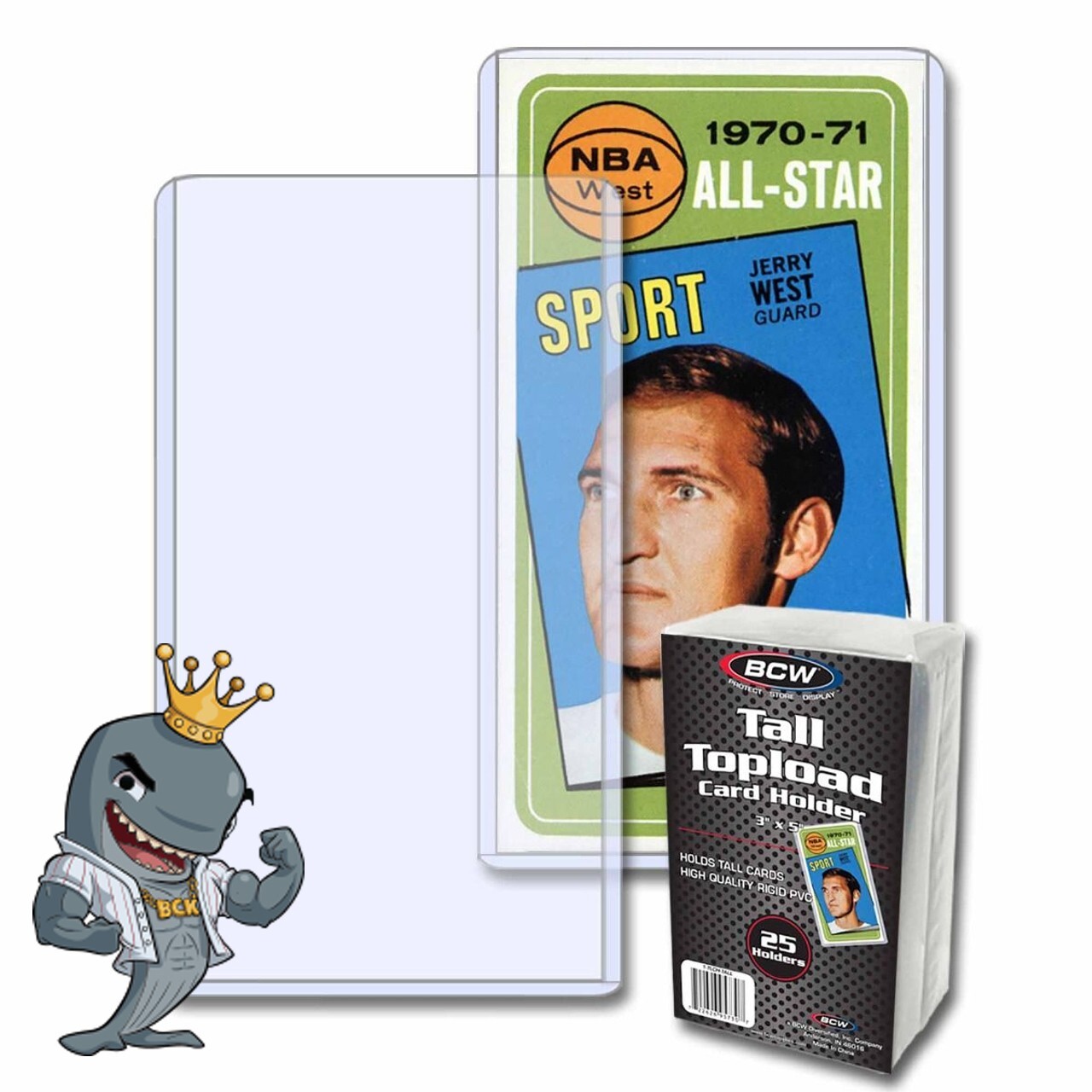 BCW 3×5 (Exterior) Tall Card Topload Holder 25ct Pack FREE SHIP