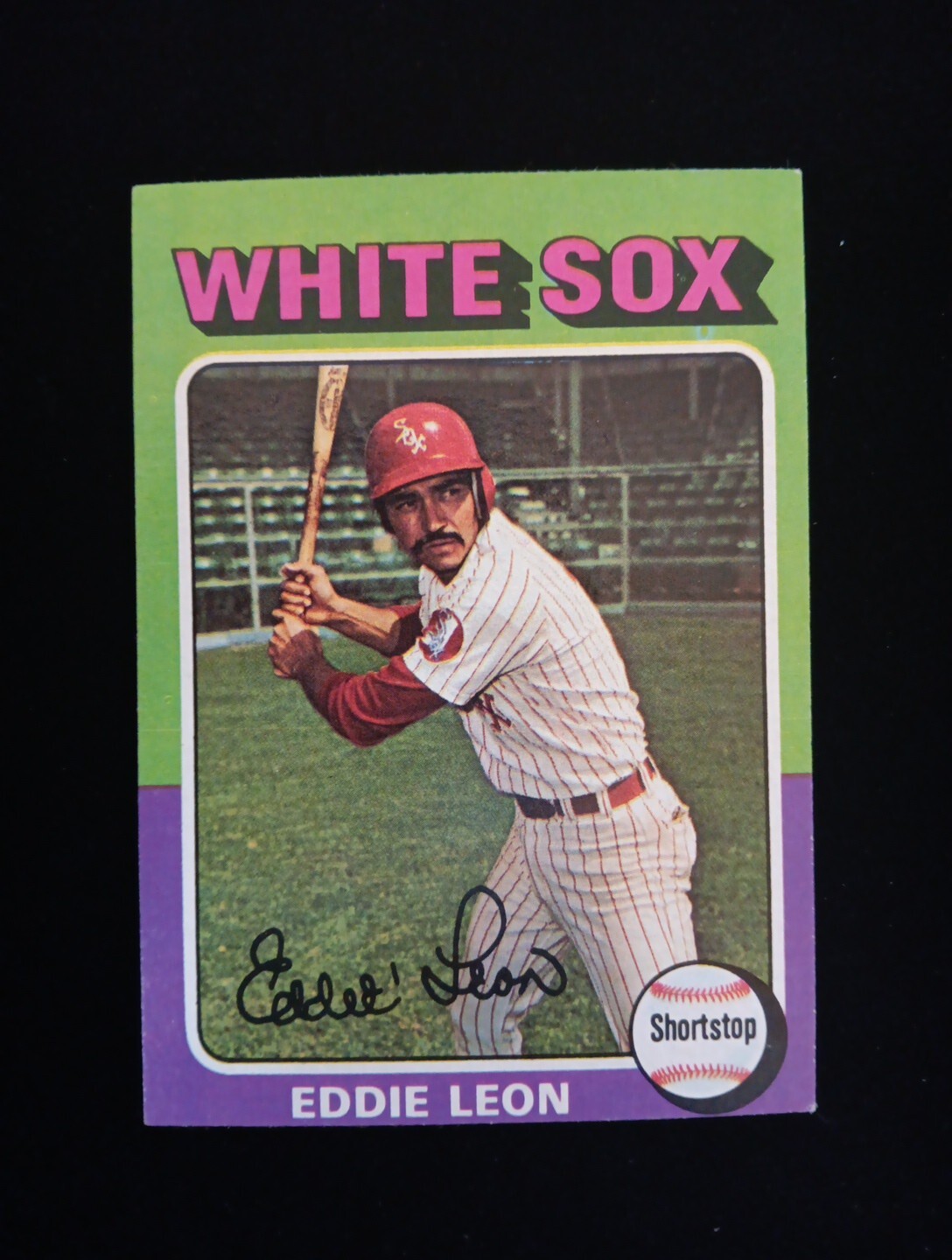 1975 Topps Minis Eddie Leon Chicago White Sox #528