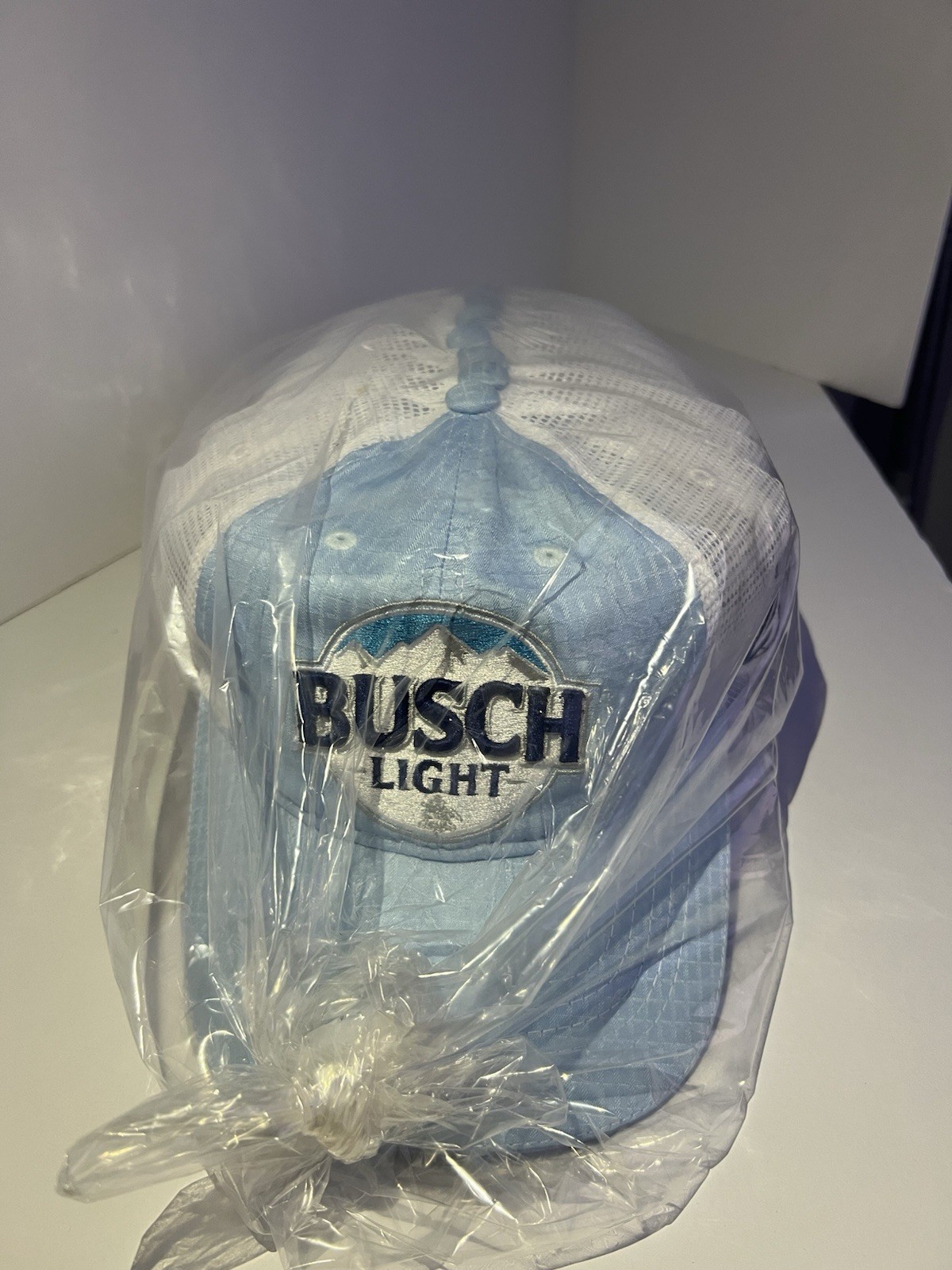 Busch Light Hat NASCAR Racing Stewart Hass #4 Blue Blue Mesh Mens SnapBack New