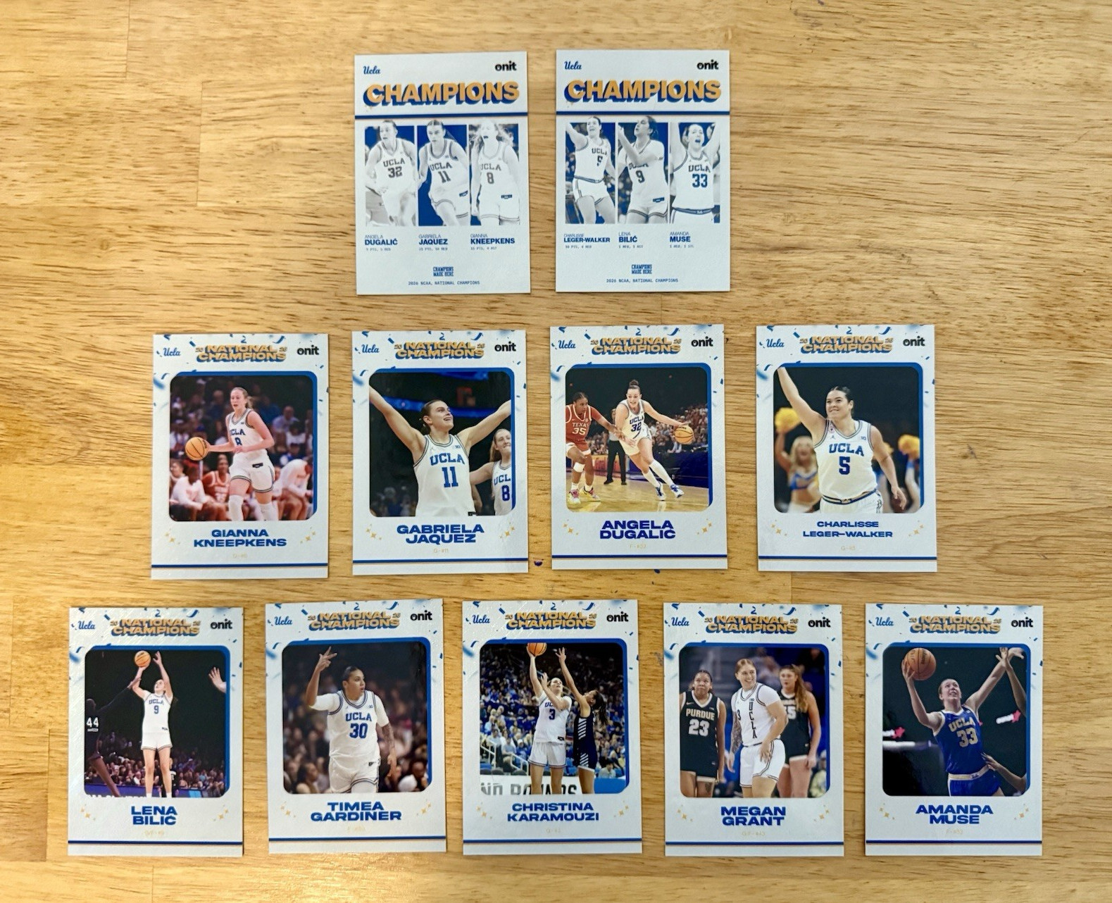 Onit 2024 UCLA Bruins National Champions NCAA 11-Card Lot
