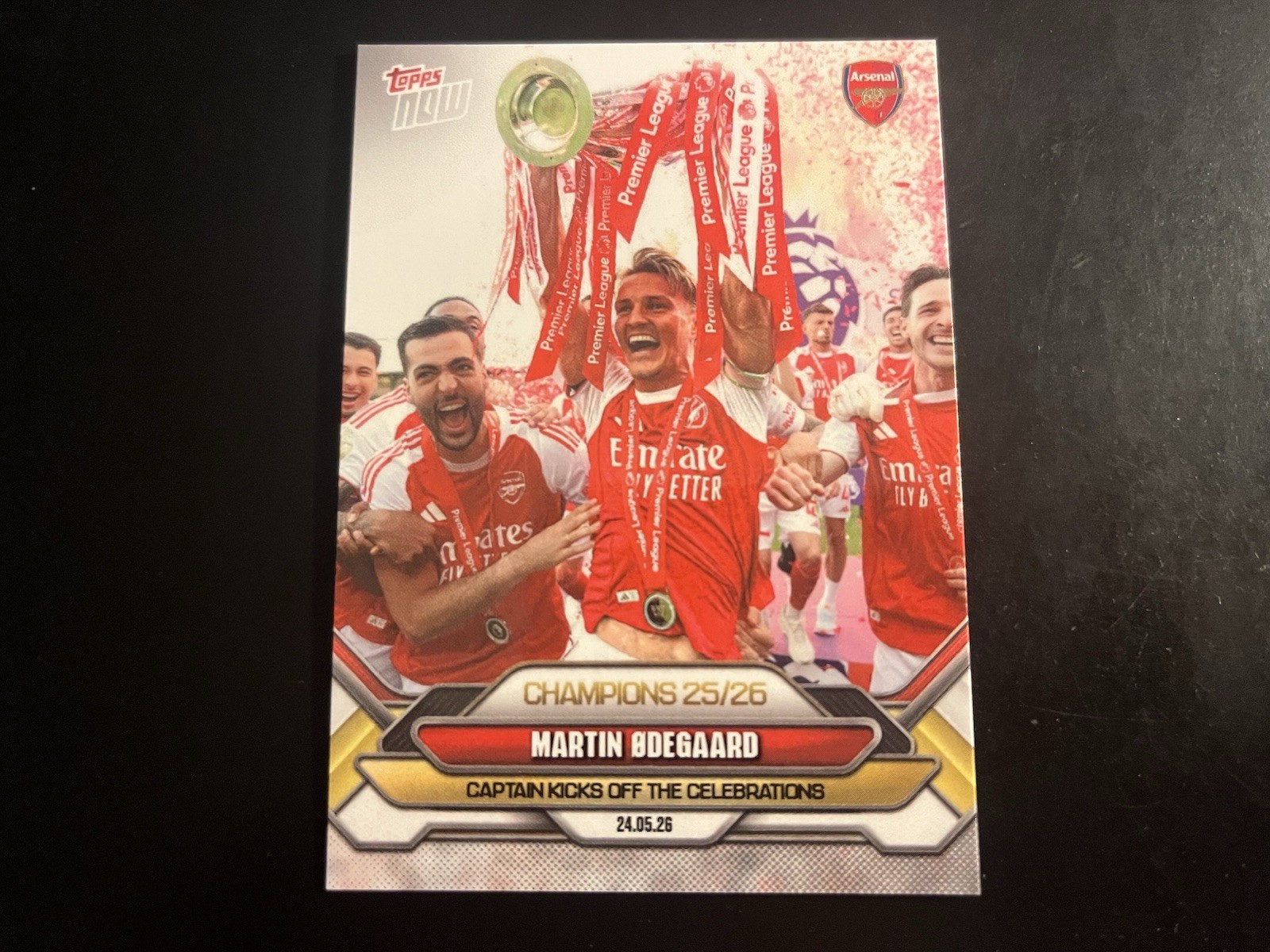 2025-26 Topps Now Arsenal FC Premier League Winners #03 Martin Odegaard