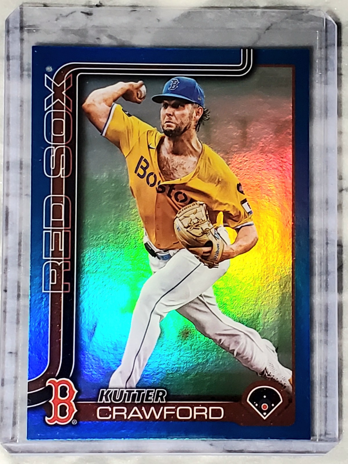 Kutter Crawford 2025 Topps Series 2 Blue Foil Jersey #’d 050/150 #515 Red Sox