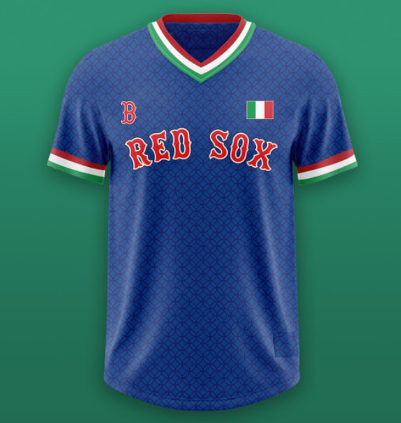 Boston Red Sox ITALIAN NIGHT Fenway Park 2026 Italy SGA Soccer Jersey (L)