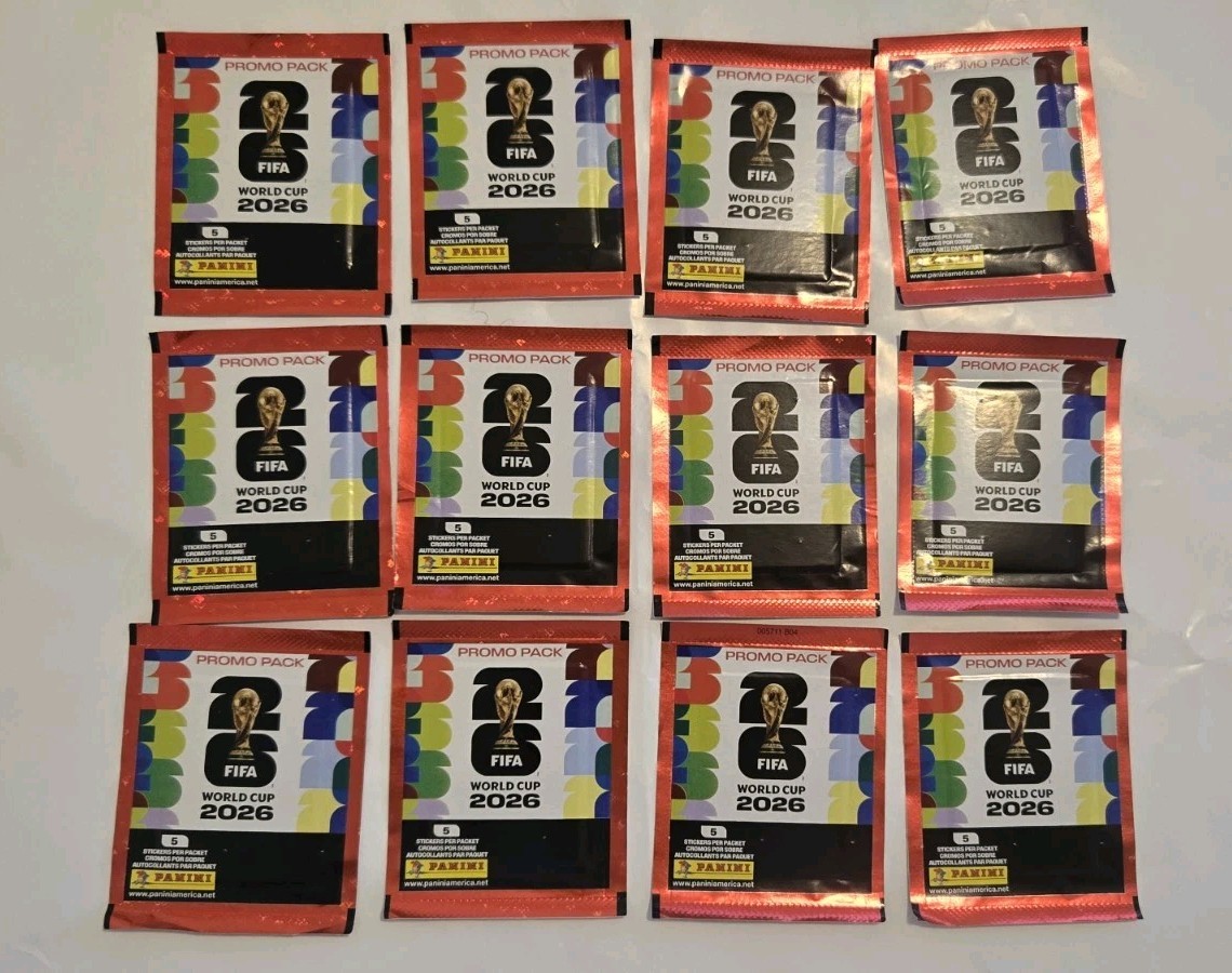 (12) 2026 Panini FIFA World Cup Sticker Promo RED PACKS NEW
