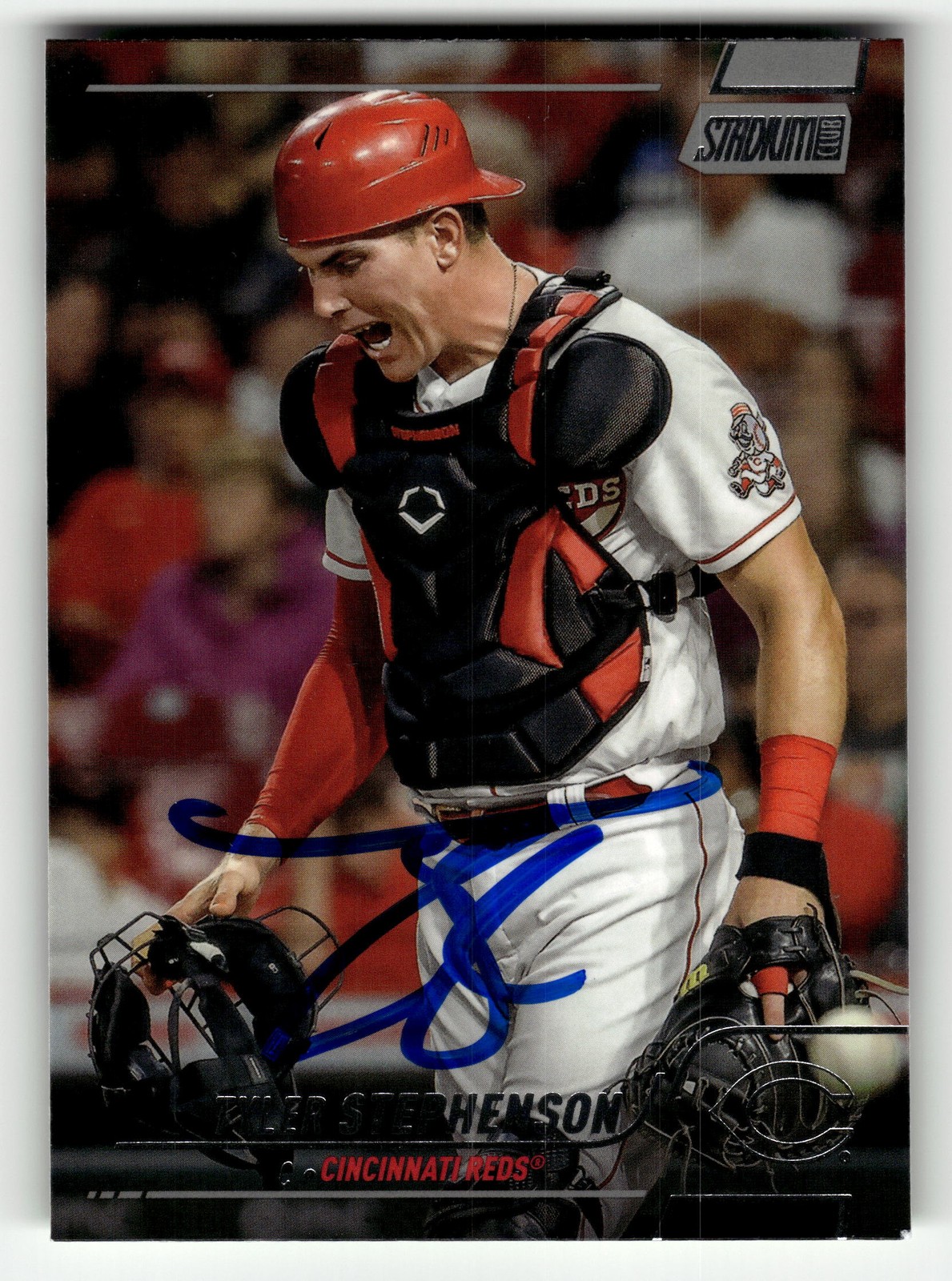 2022 Stadium Club Tyler Stephenson #223 Cincinnati Reds IN PERSON AUTO