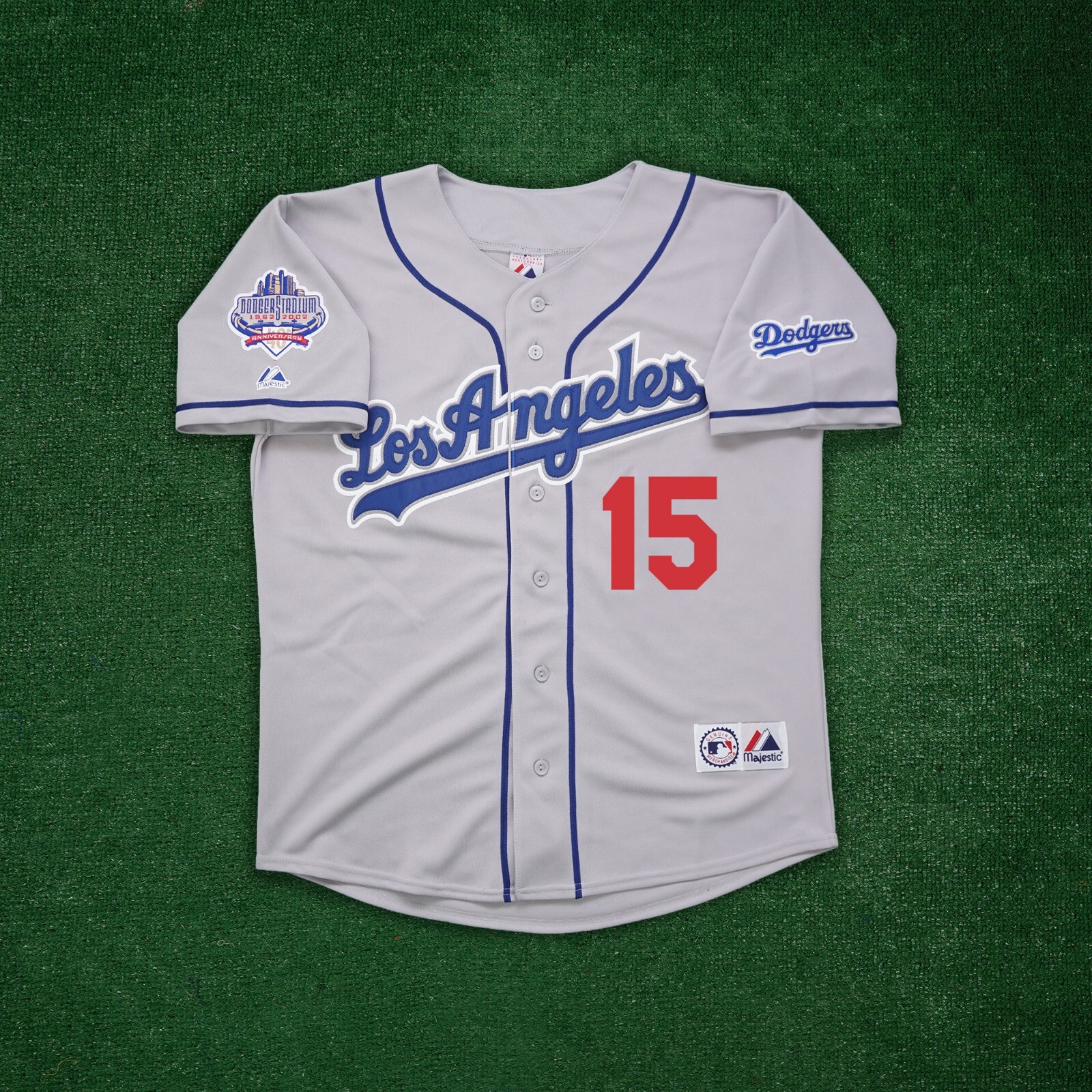 Shawn Green 2002 Los Angeles Dodgers 40th Anniv. Men’s Grey Road Jersey