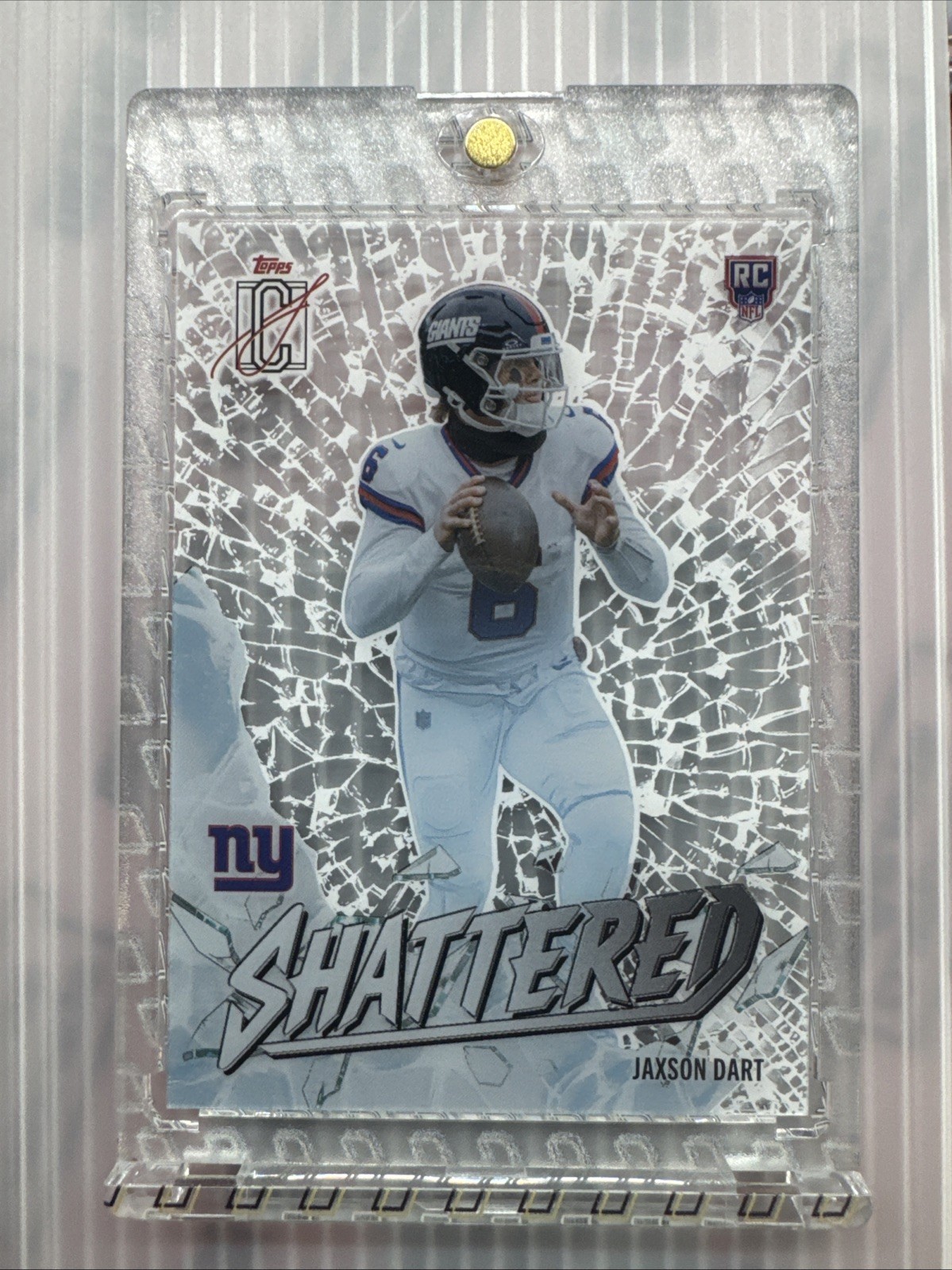 2025 Topps Signature Class Football Jaxson Dart Shattered Acetate SSP #S-22 (RC)