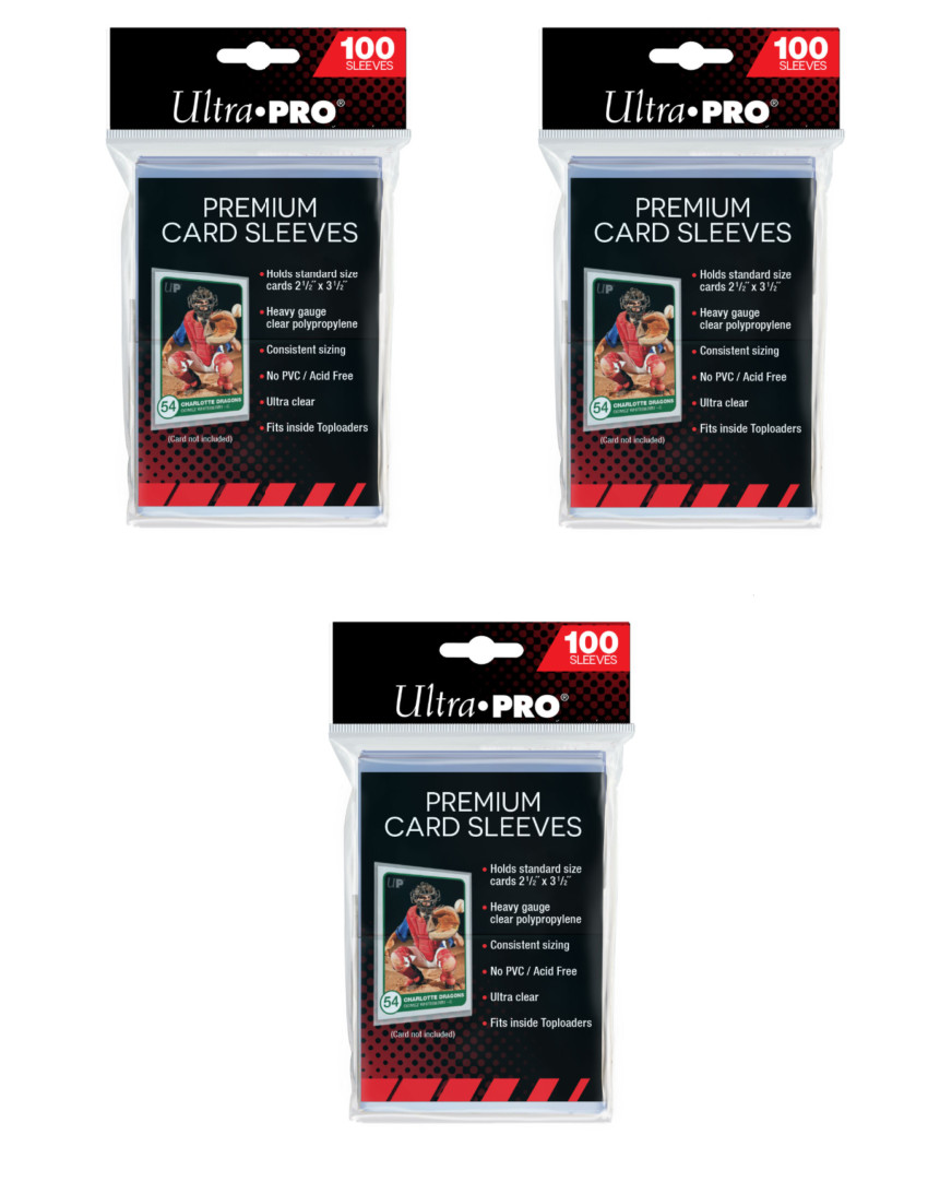 (300-Count) Ultra Pro Premium Trading Card Sleeves Heavy Duty Acid/PVC Free