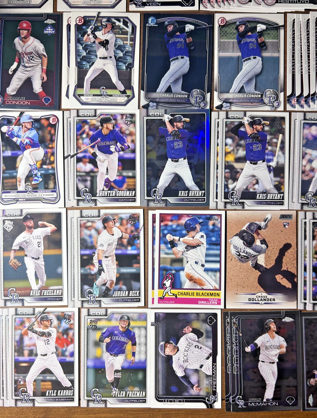 Colorado Rockies 175 Card Lot Condon Holliday Dollander Thomas Goodman Brito