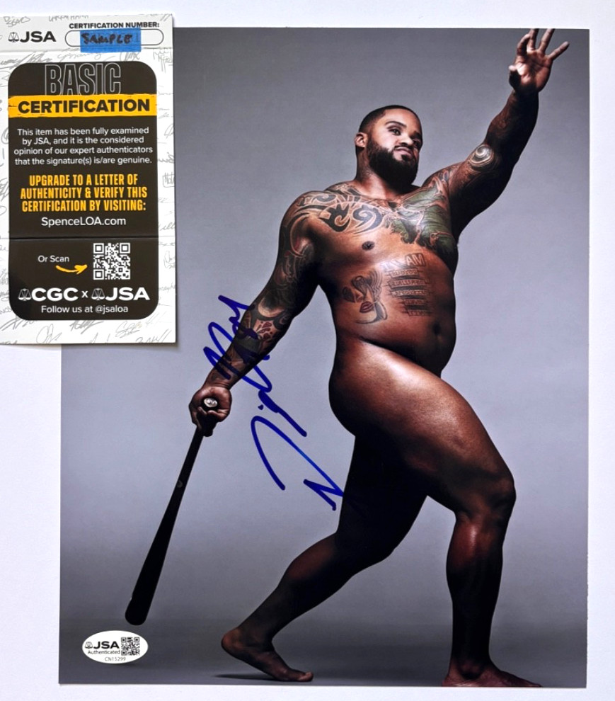 PRINCE FIELDER SIGNED 8X10 PHOTO ESPN BODY ISSUE MLB BASEBALL BREWERS TIGERS JSA