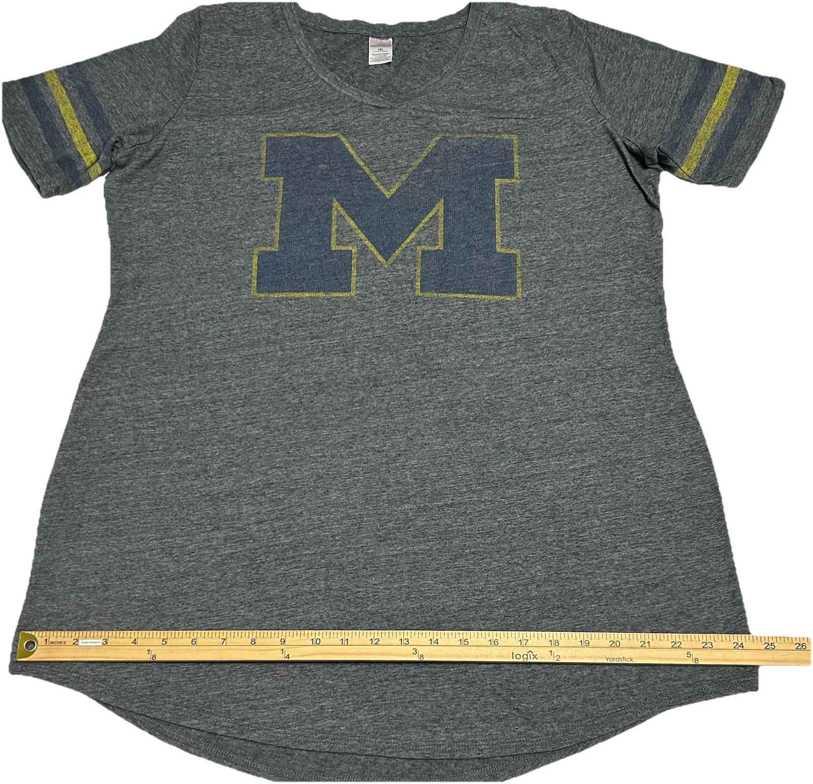 Sideline Apparel University Of Michigan Wolverines Women’s Plus Size Tee 1X