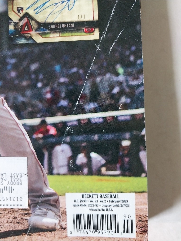 Beckett Baseball Price Guide Magazine February 2023 Shohei Ohtani RC Cover