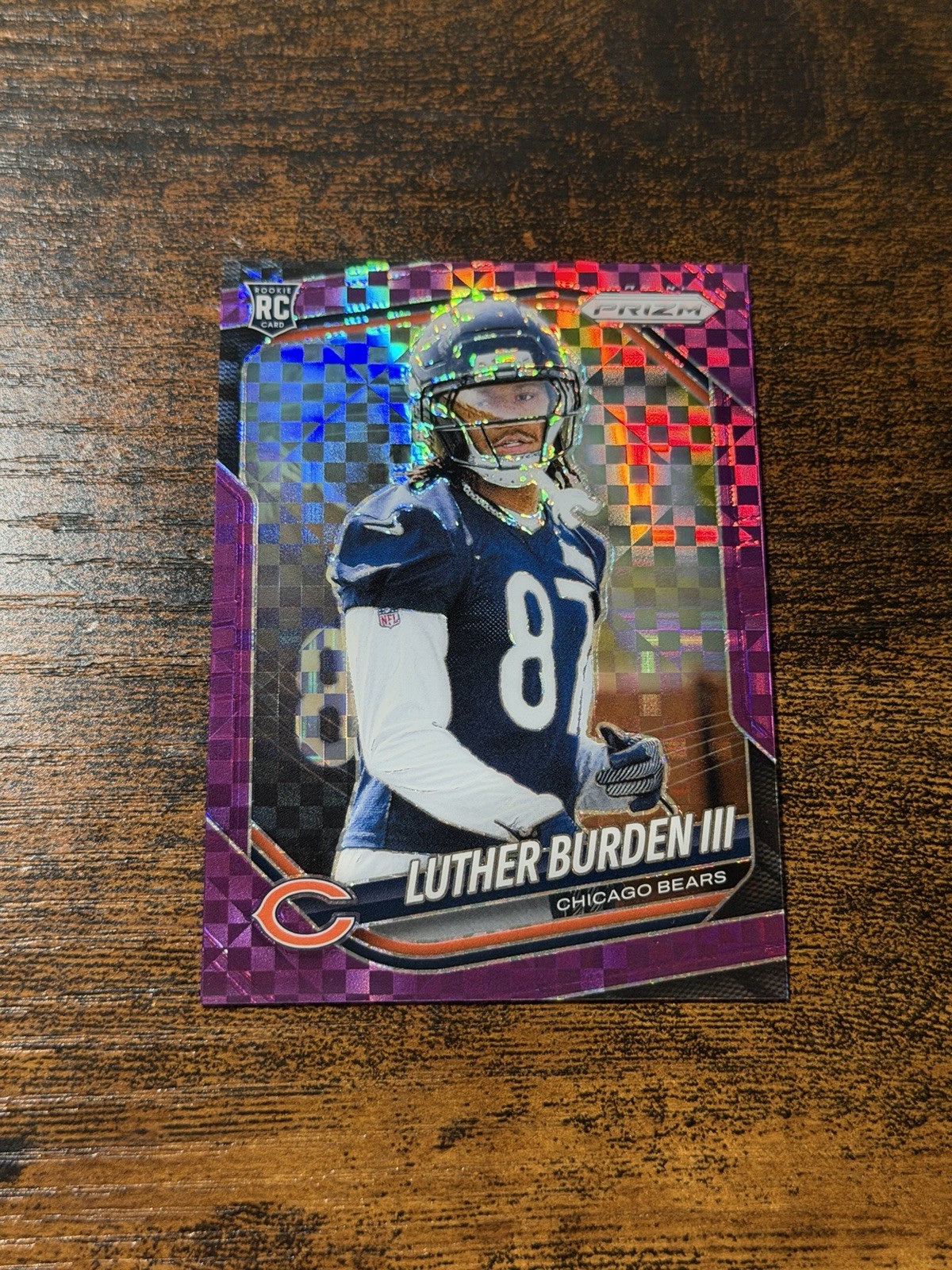 2025 Panini Prizm Football LUTHER BURDEN III Rookie Purple Power /49 Bears RC