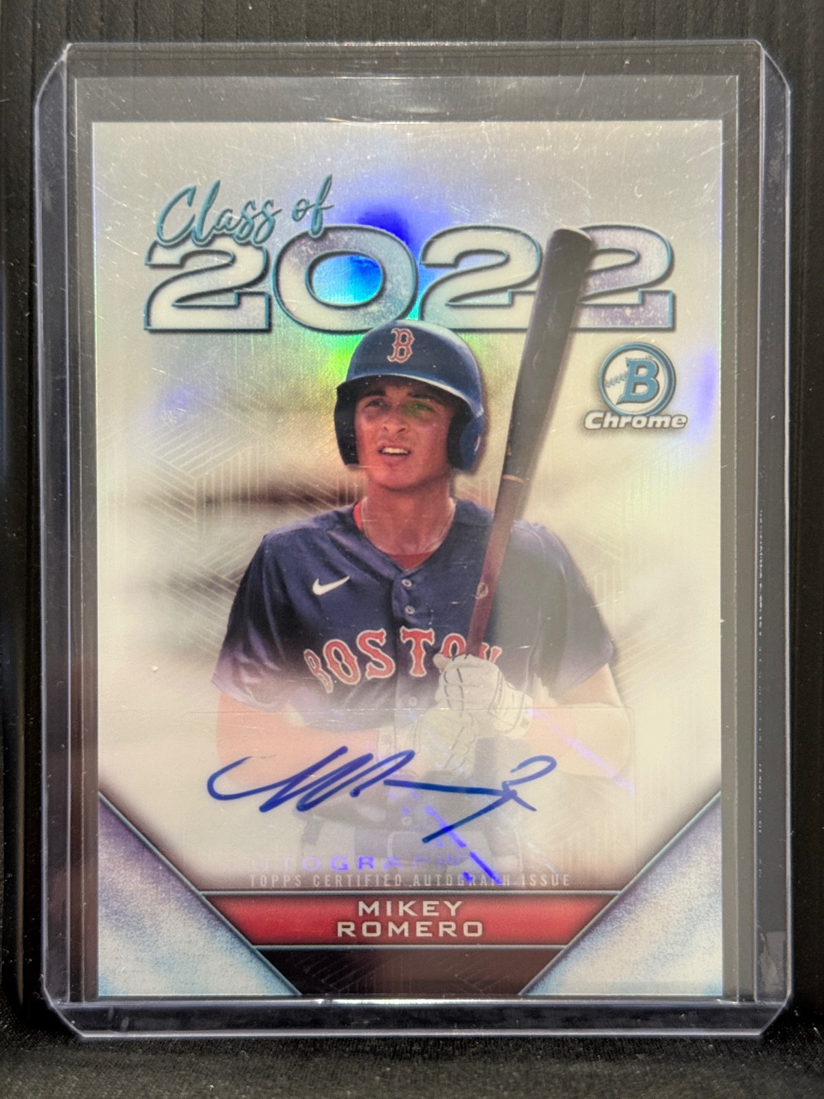 Mikey Romero 2022 Bowman Draft Class of 2022 Auto Refractor Red Sox SP /250
