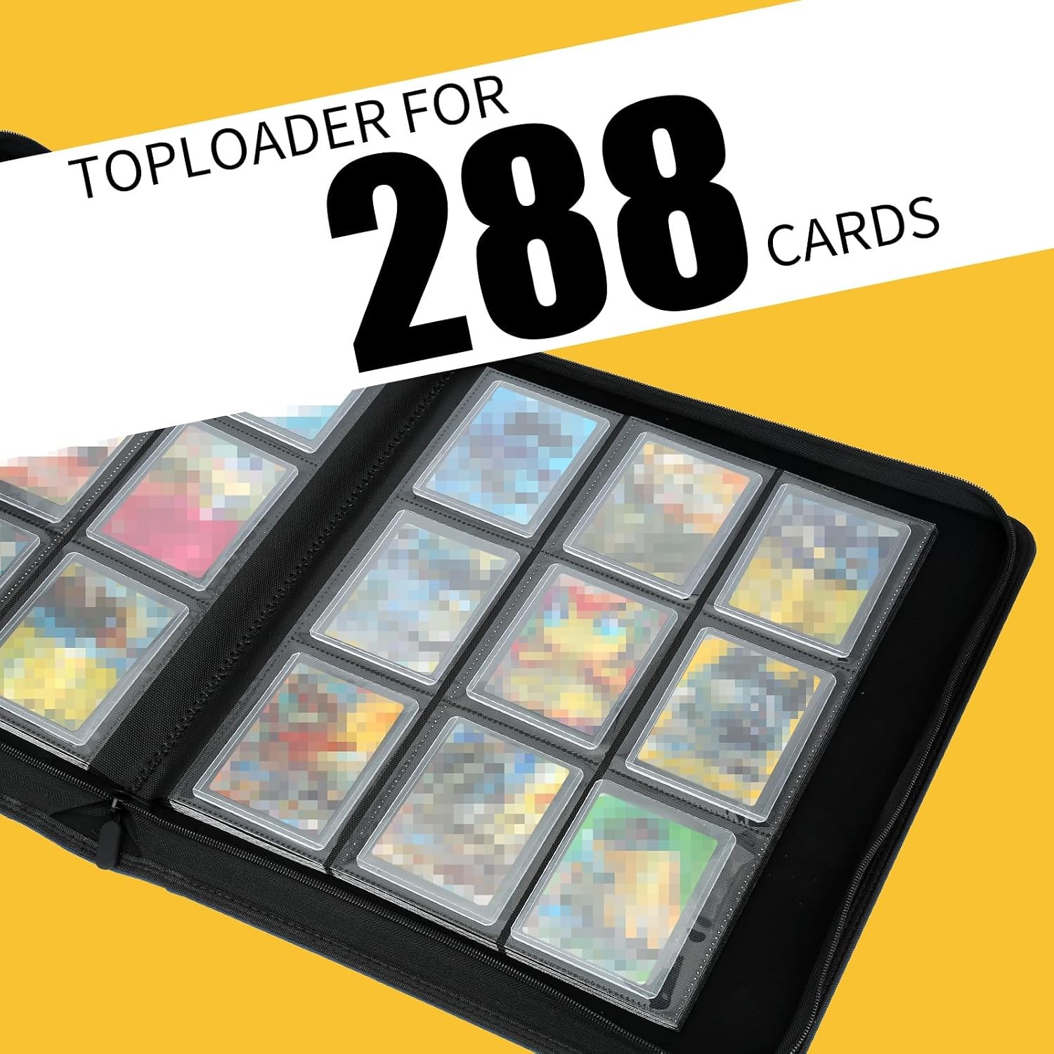 Toploader Storage Binder 9 Pocket Ringless Side Loading, Fits 288 Standard 3″×4″