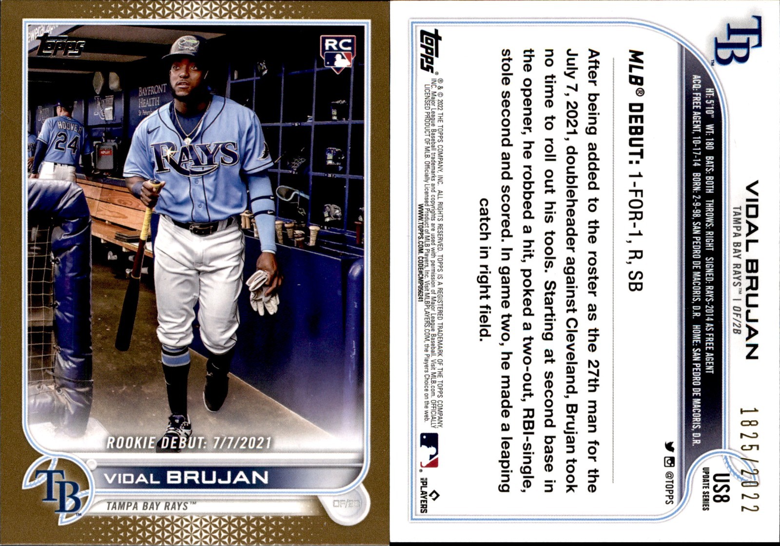 2022-25 Topps Baseball Flagship Gold Serial Numbered To The Year You Pick