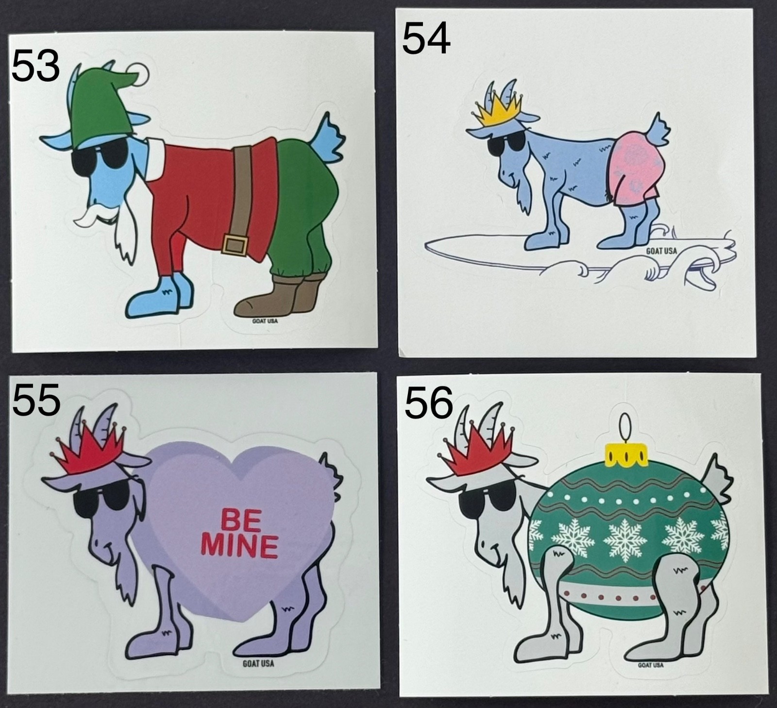 GOAT USA Stickers – Pick your chosen GOAT! (24 choices) New, rare, collectibles