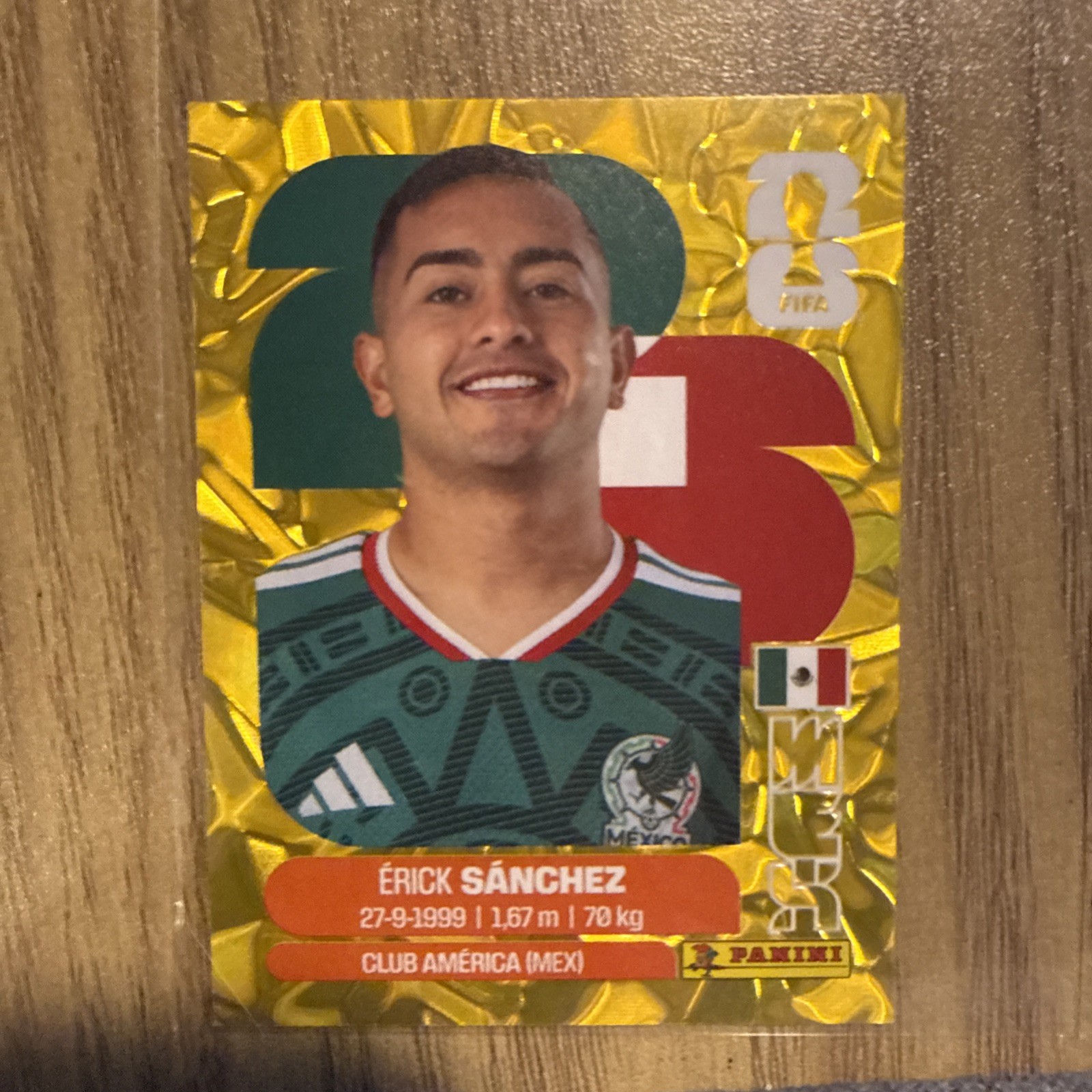 Panini FIFA WC 2026 Stickers-Exclusive Gold Crumple-MEX Mexico- Pick Yours