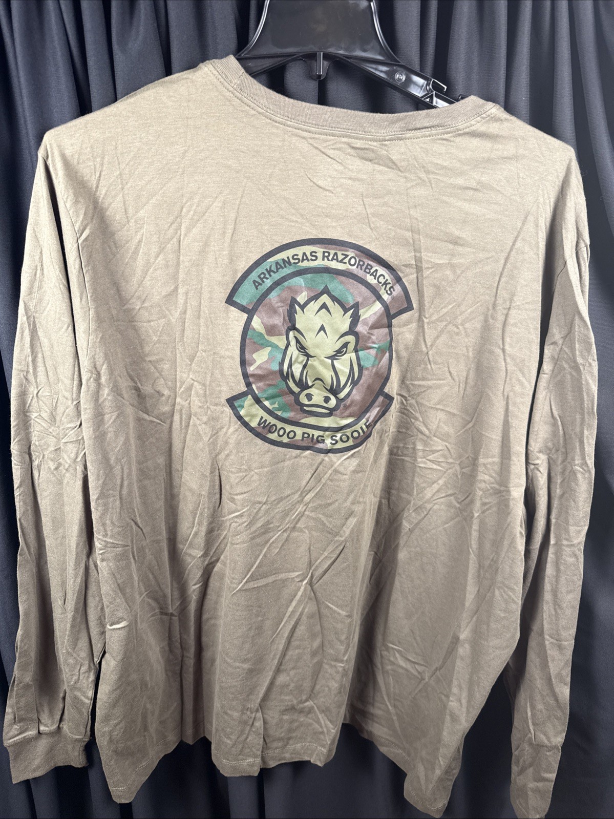 Arkansas Razorbacks Salute to ServiceNike Long Sleeve Green Shirt Men’s SZ XXXL