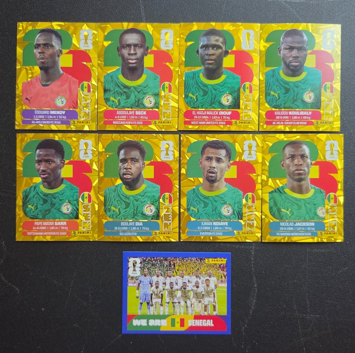 Panini 2026 FIFA World Cup Senegal Sen Mixed Crumple Parallel Stickers 9