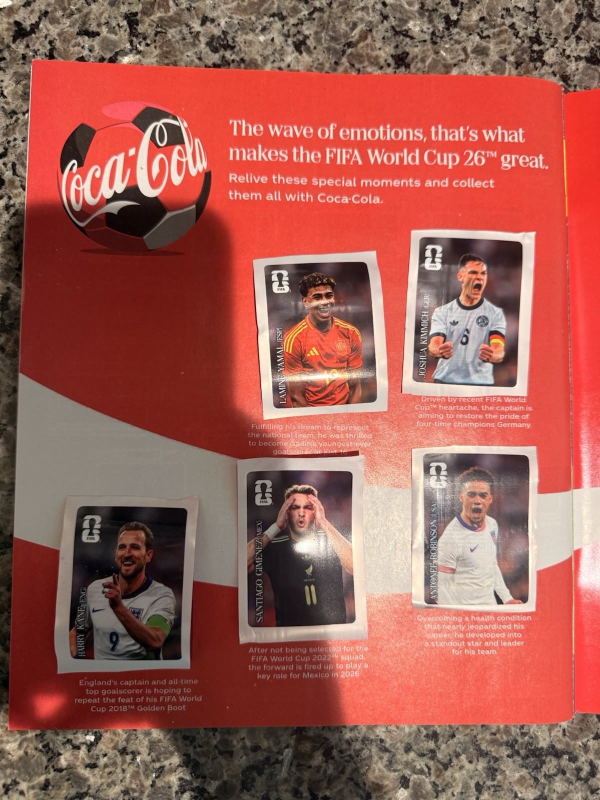 ⚽ Official 2026 Panini FIFA World Cup Coca-Cola Complete 12 Sticker Set!