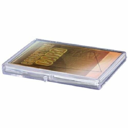 Lot of (10) – 15ct Card Hinged Clear Plastic Boxes Holders For Trading Cards