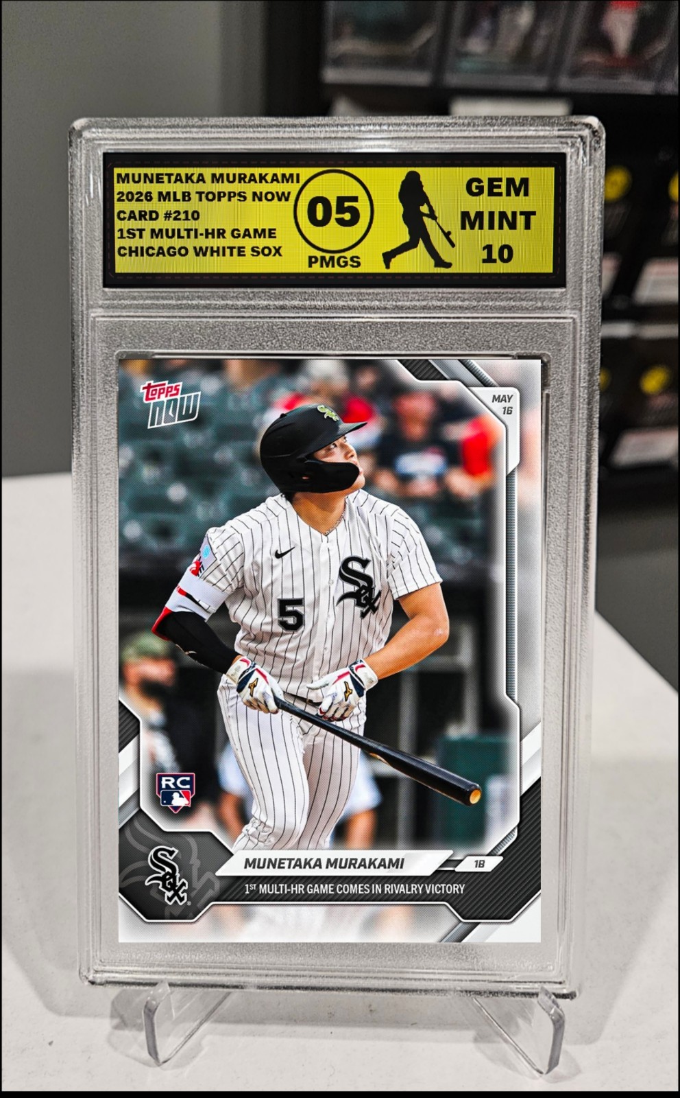 PLATINUM GRADED 10 Munetaka Murakami 2026 MLB Topps NOW #210 1st Multi-HR Presal