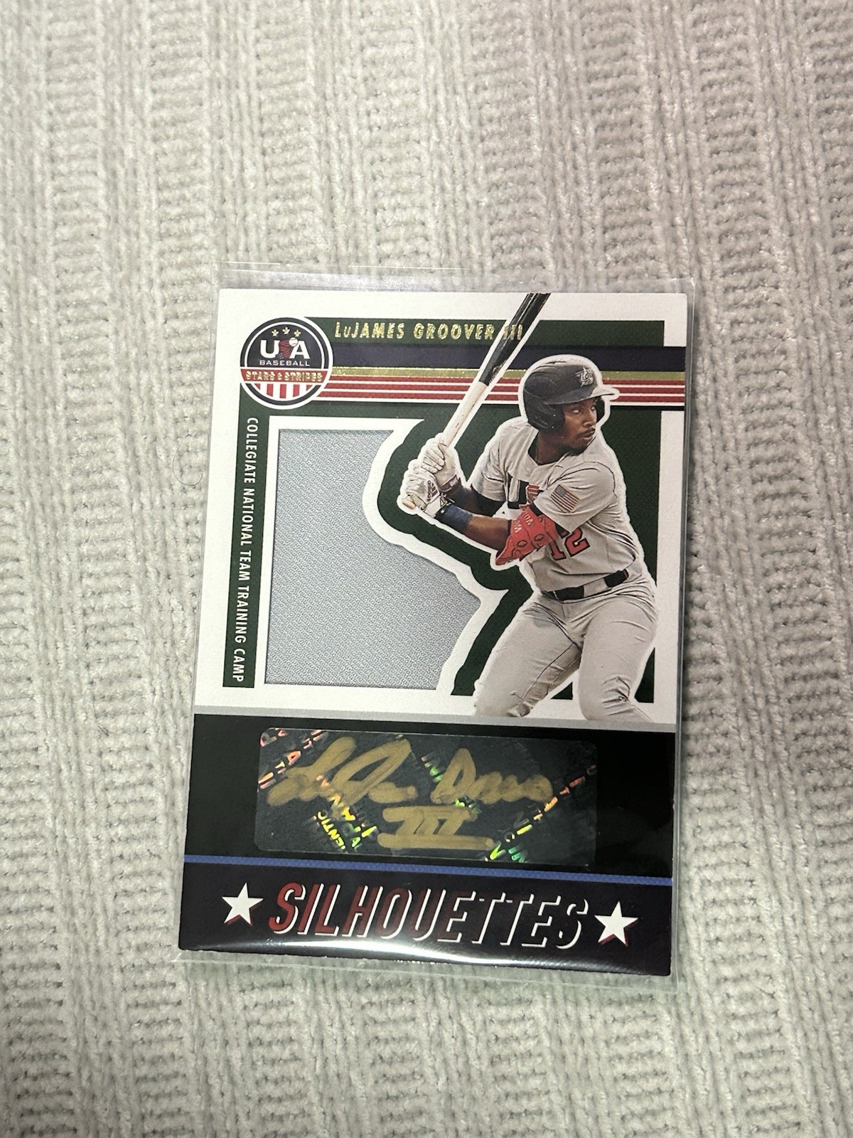 Stripes – USA Silhouettes Signatures Gino Groover #SIL-LG /90 (AU, MEM, RC)