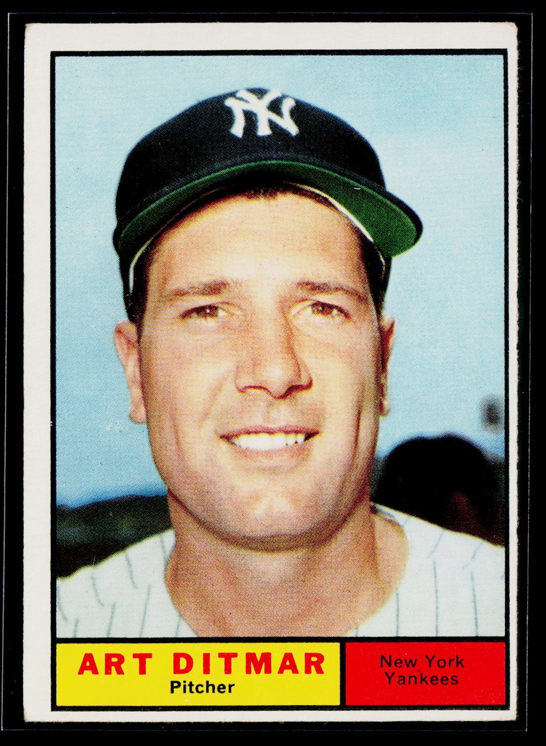 1961 Topps Art Ditmar #510 New York Yankees (BMC-01095)